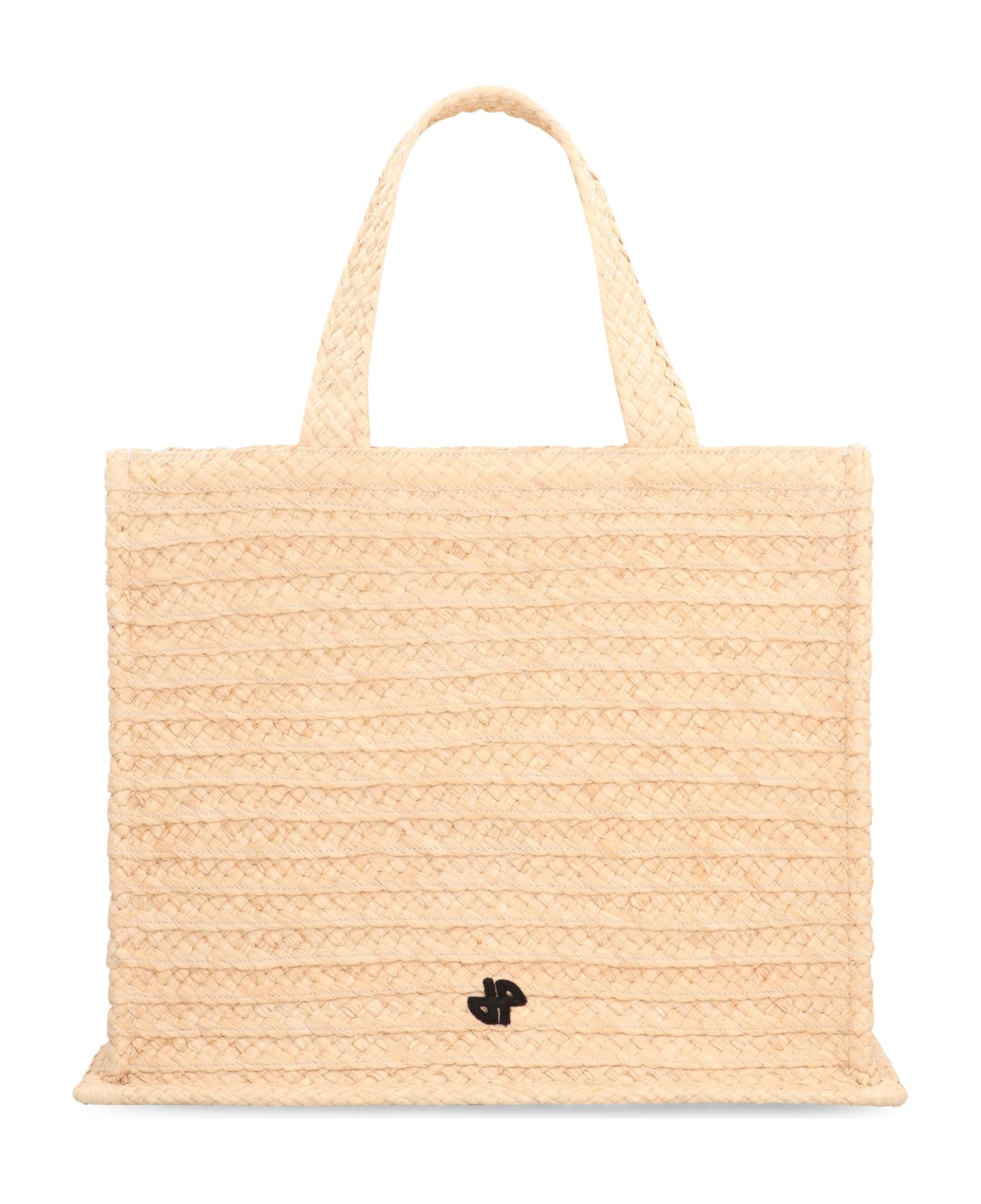 Patou Jp Raffia Tote Bag - panna