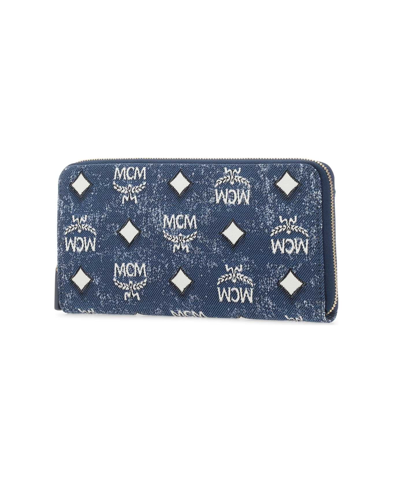 MCM Embroidered Canvas Wallet - LE