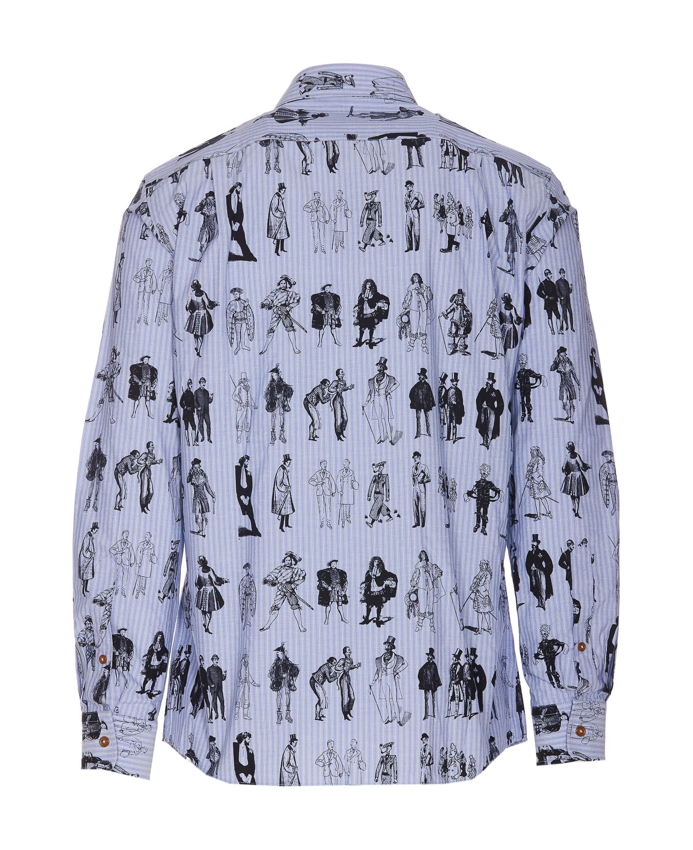 Vivienne Westwood 2 Button Krall Evolution Of Men Print Shirt - Blue