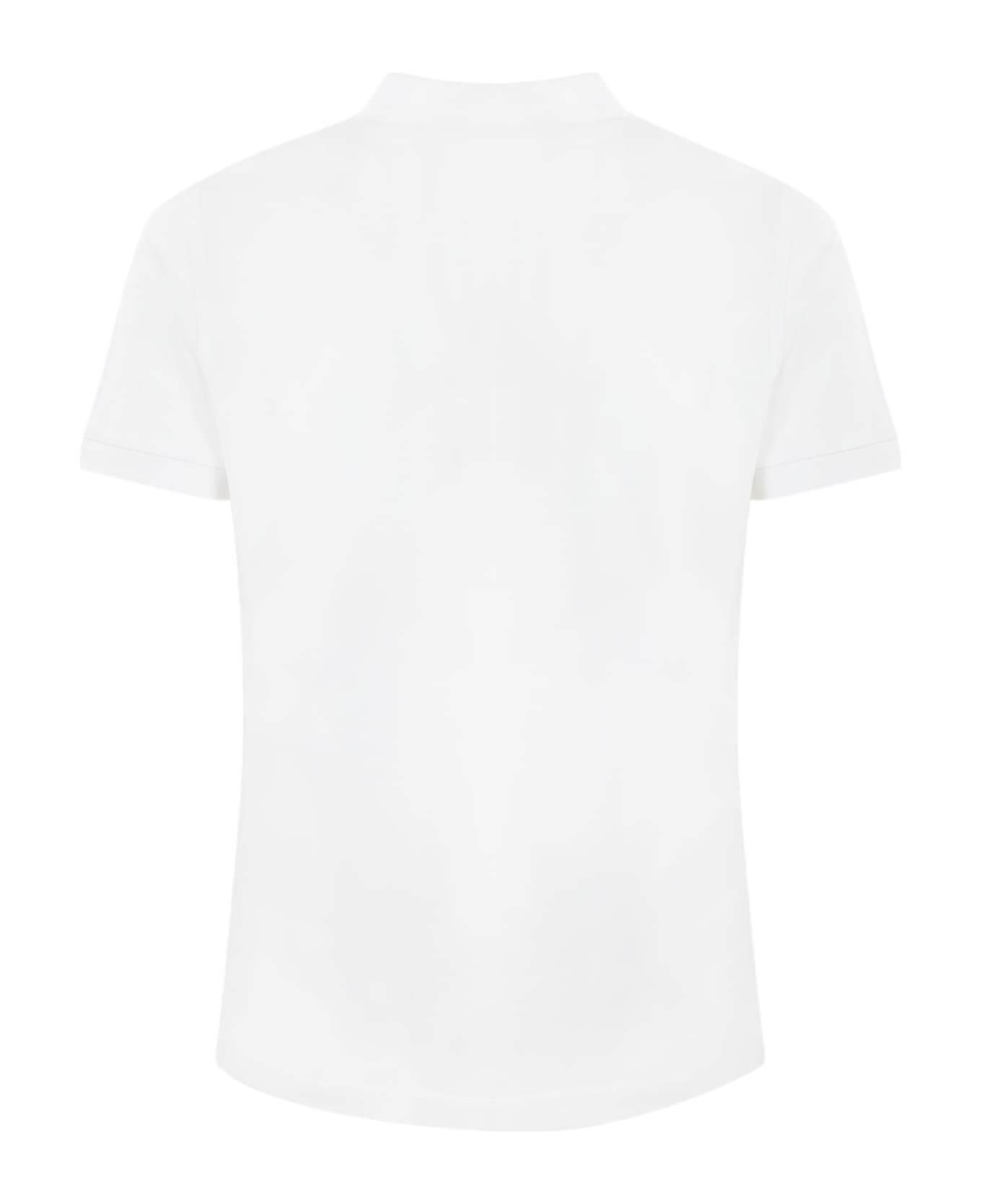 Fay Stretch Cotton Polo Shirt - Bianco