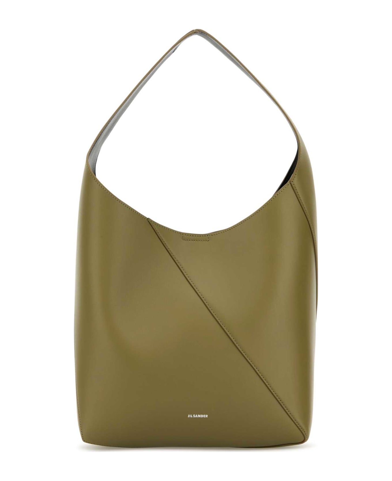 Jil Sander Sage Green Leather Medium Vertigo Shoulder Bag - DARKLINDEN