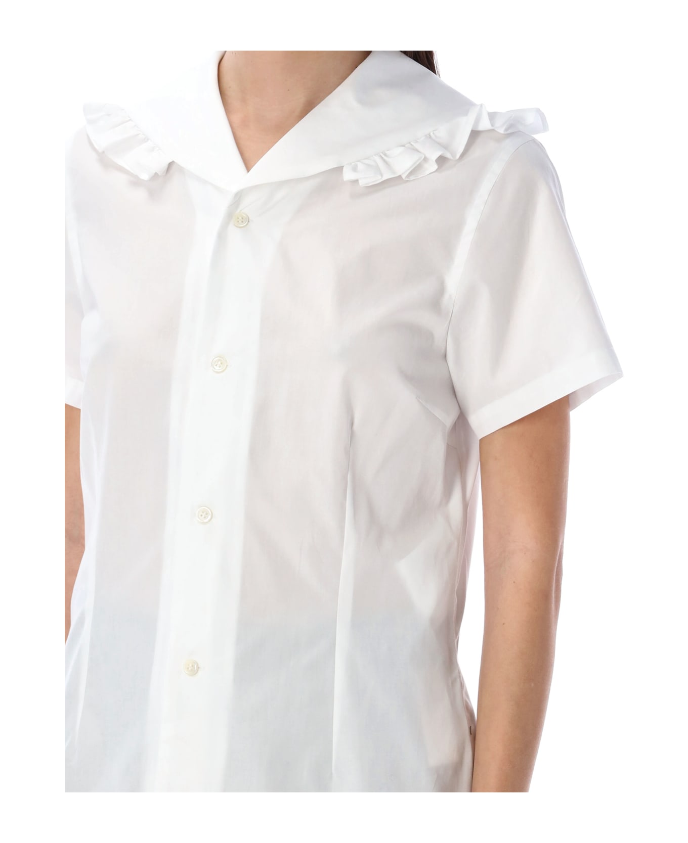 Comme Des Garçons Girl Wide Collar Shirt - WHITE シャツ