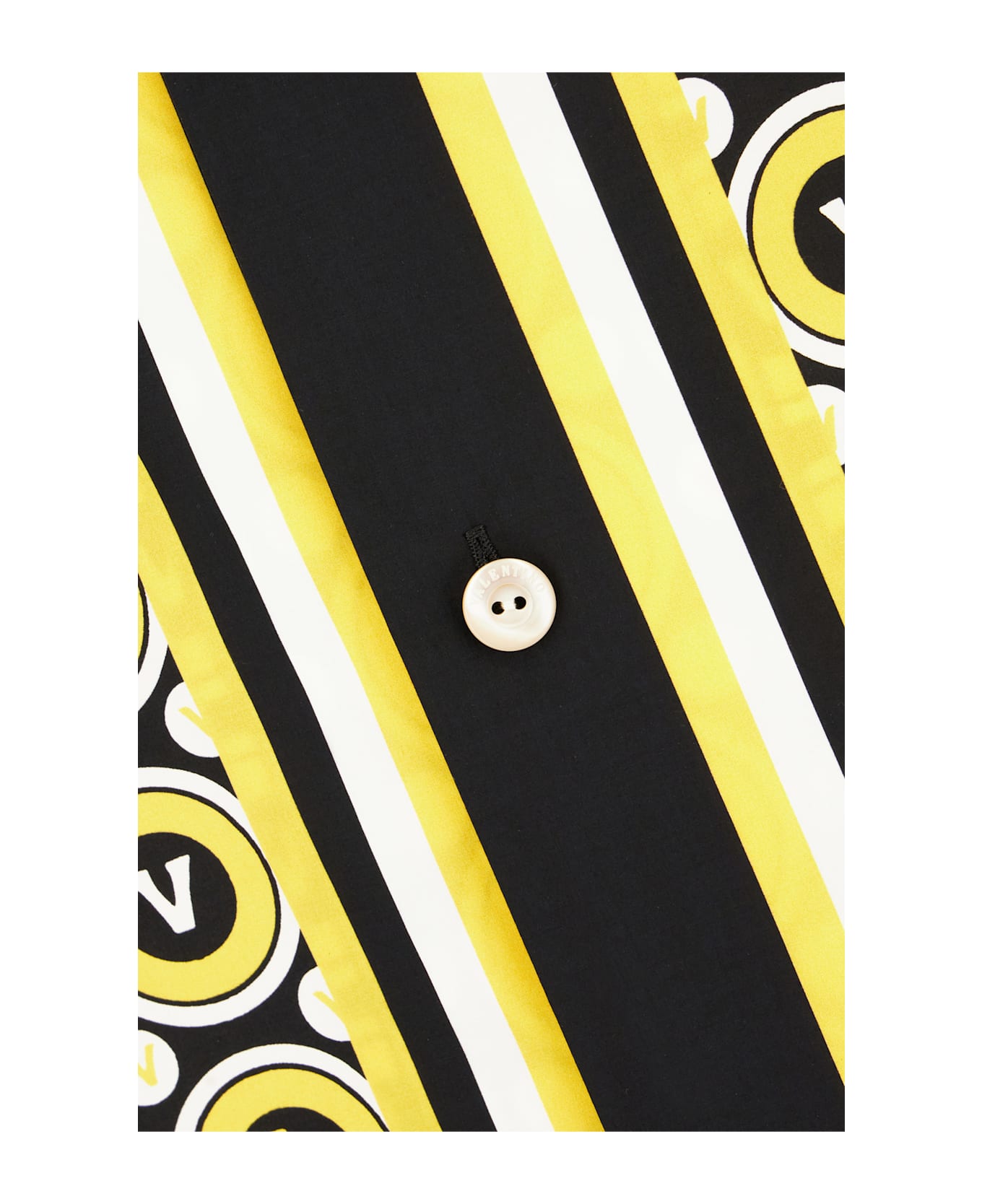 Valentino Garavani Printed Poplin Shirt - NERO GIALLO AVORIO