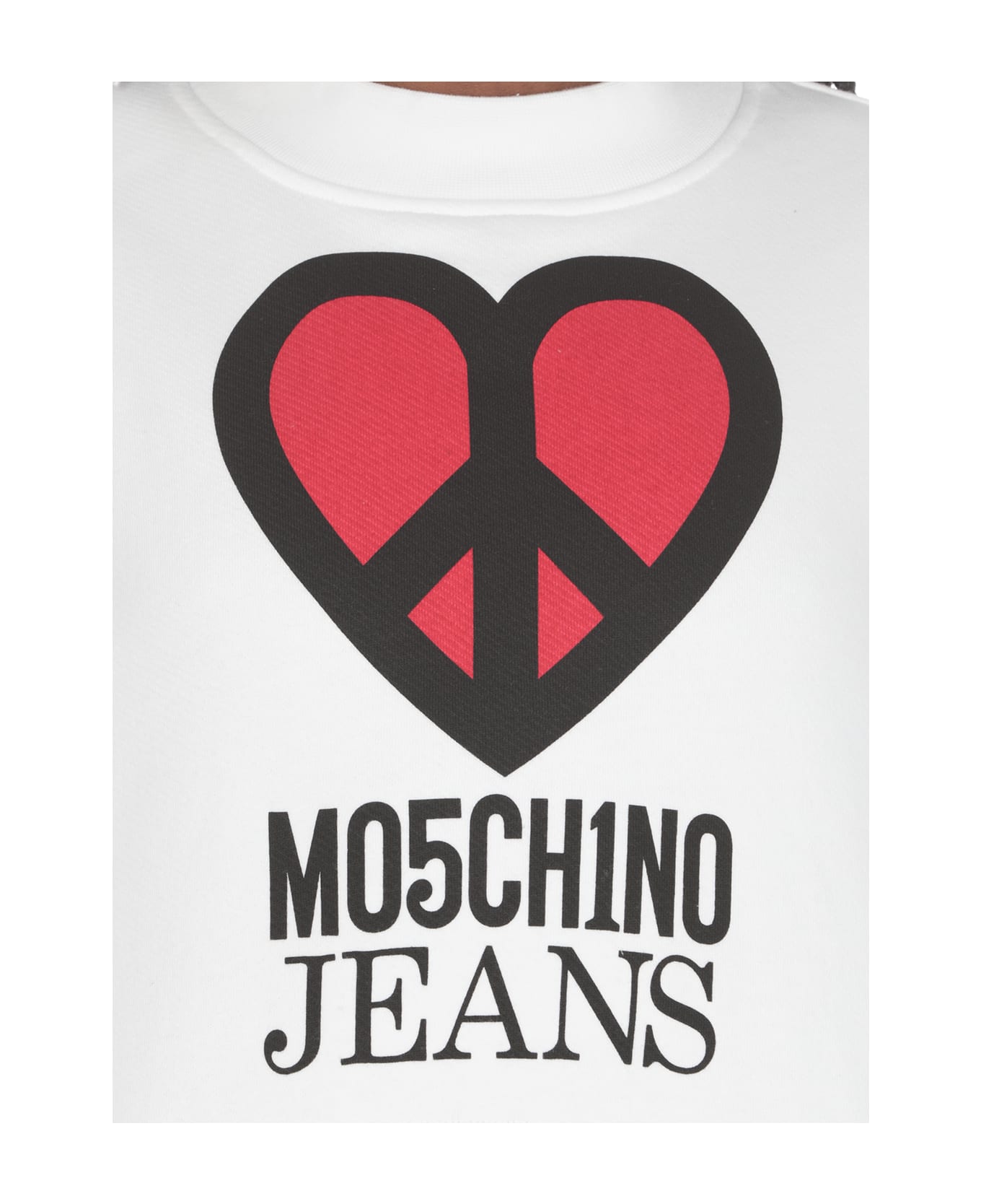 M05CH1N0 Jeans Cotton Sweatshirt - White