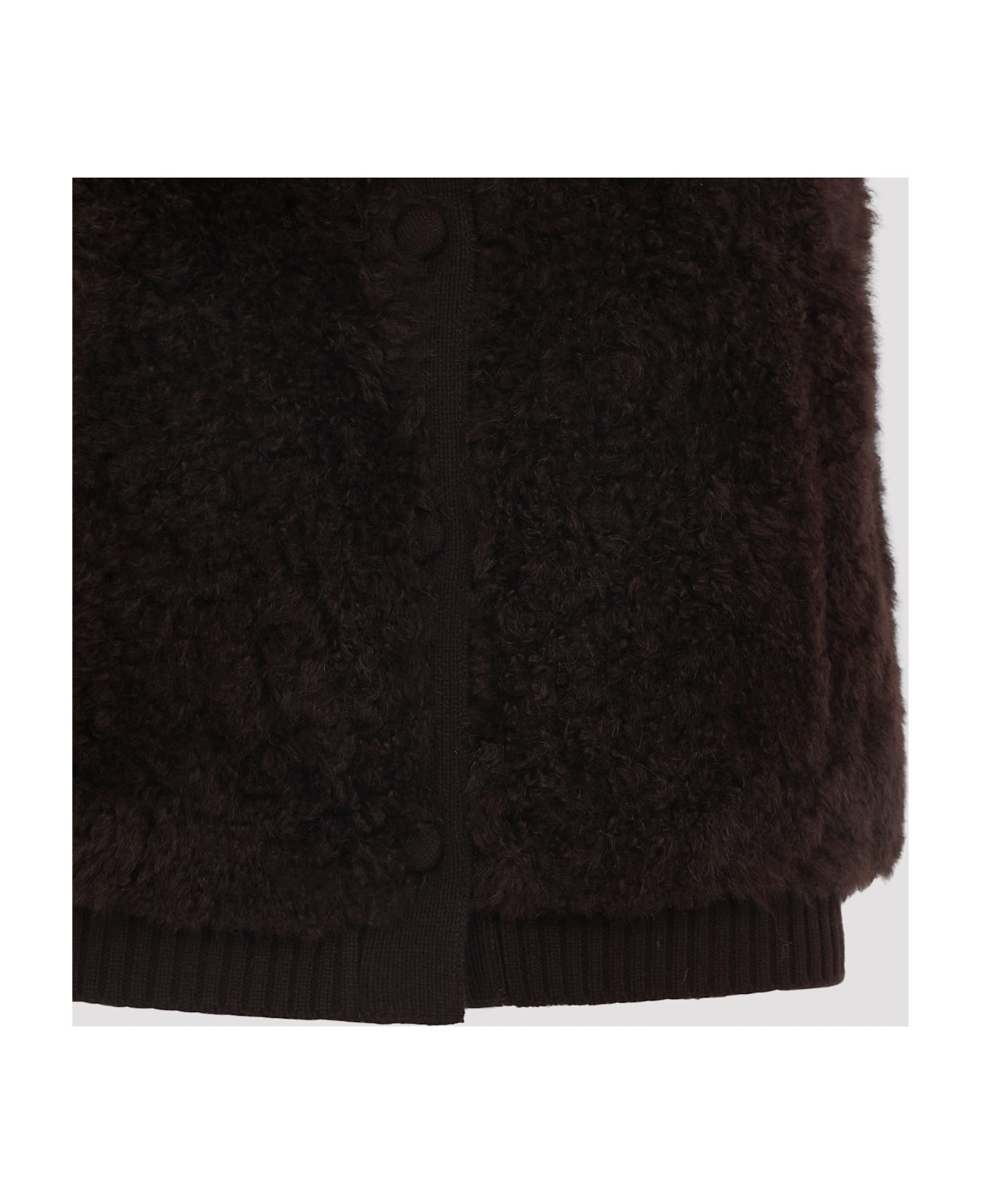 Yves Salomon Lamb Hair Gilet - Mocha