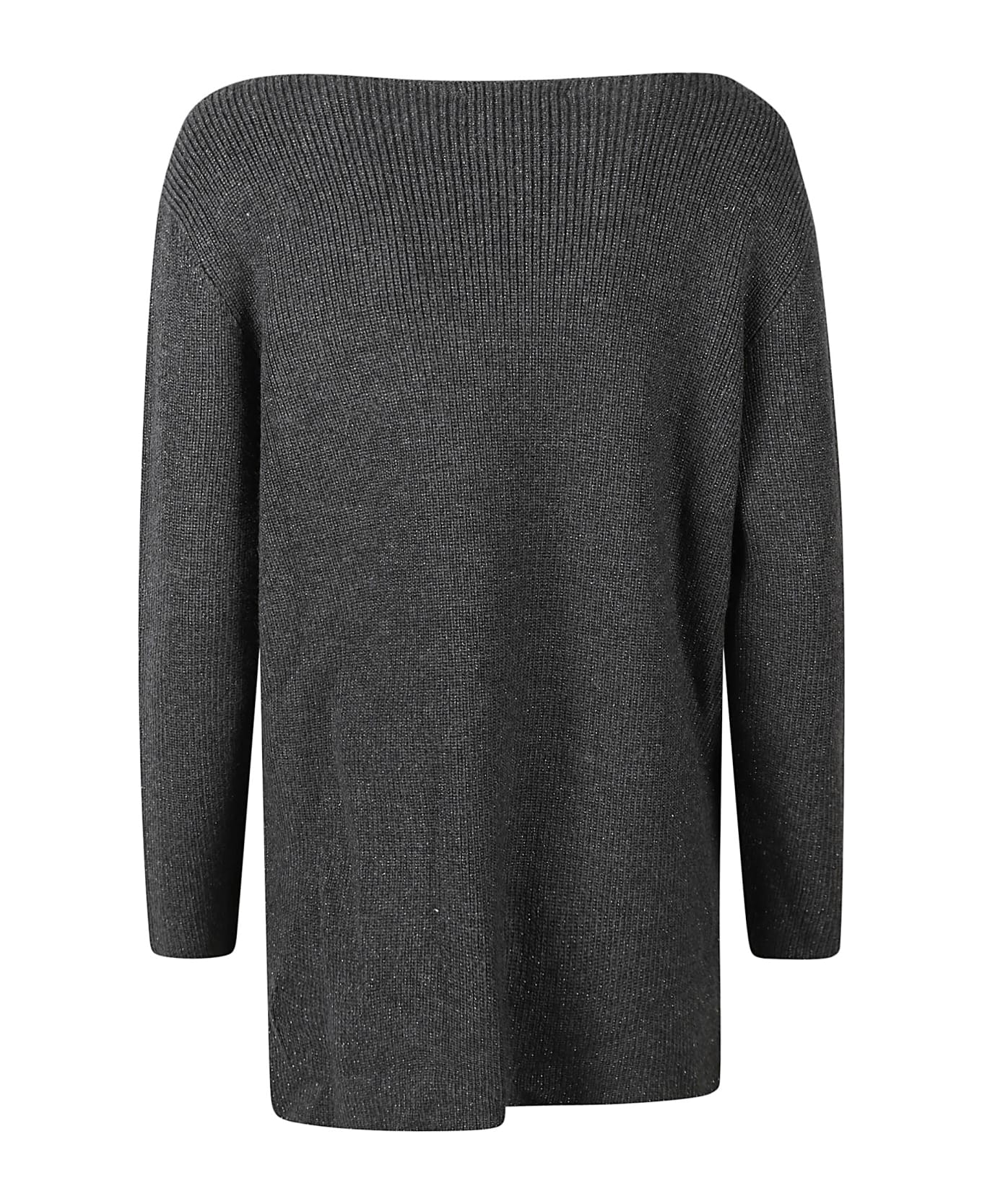 Fabiana Filippi Side Slit Knit Sweater - Anthracite