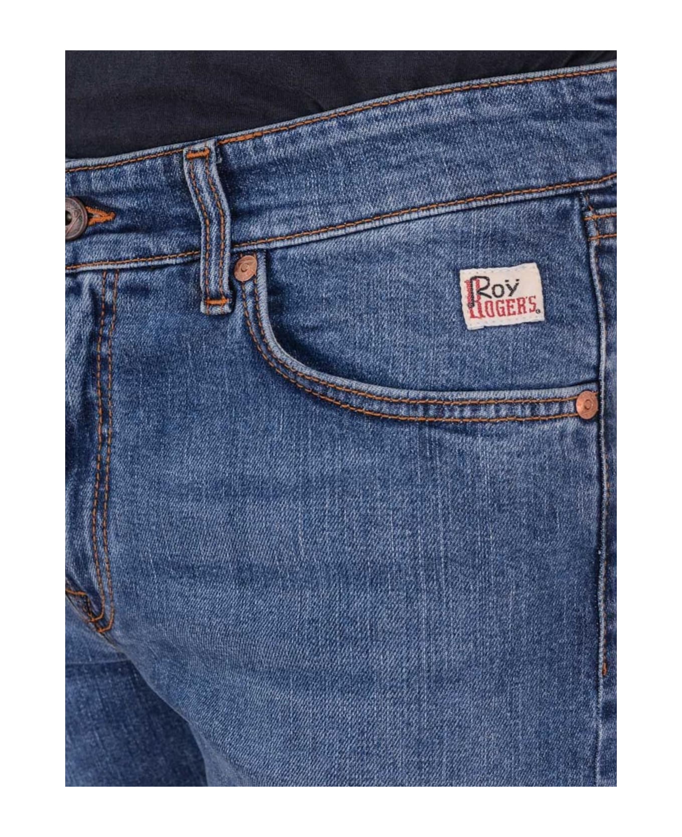 Roy Rogers Elasticized Denim Pants - Denim