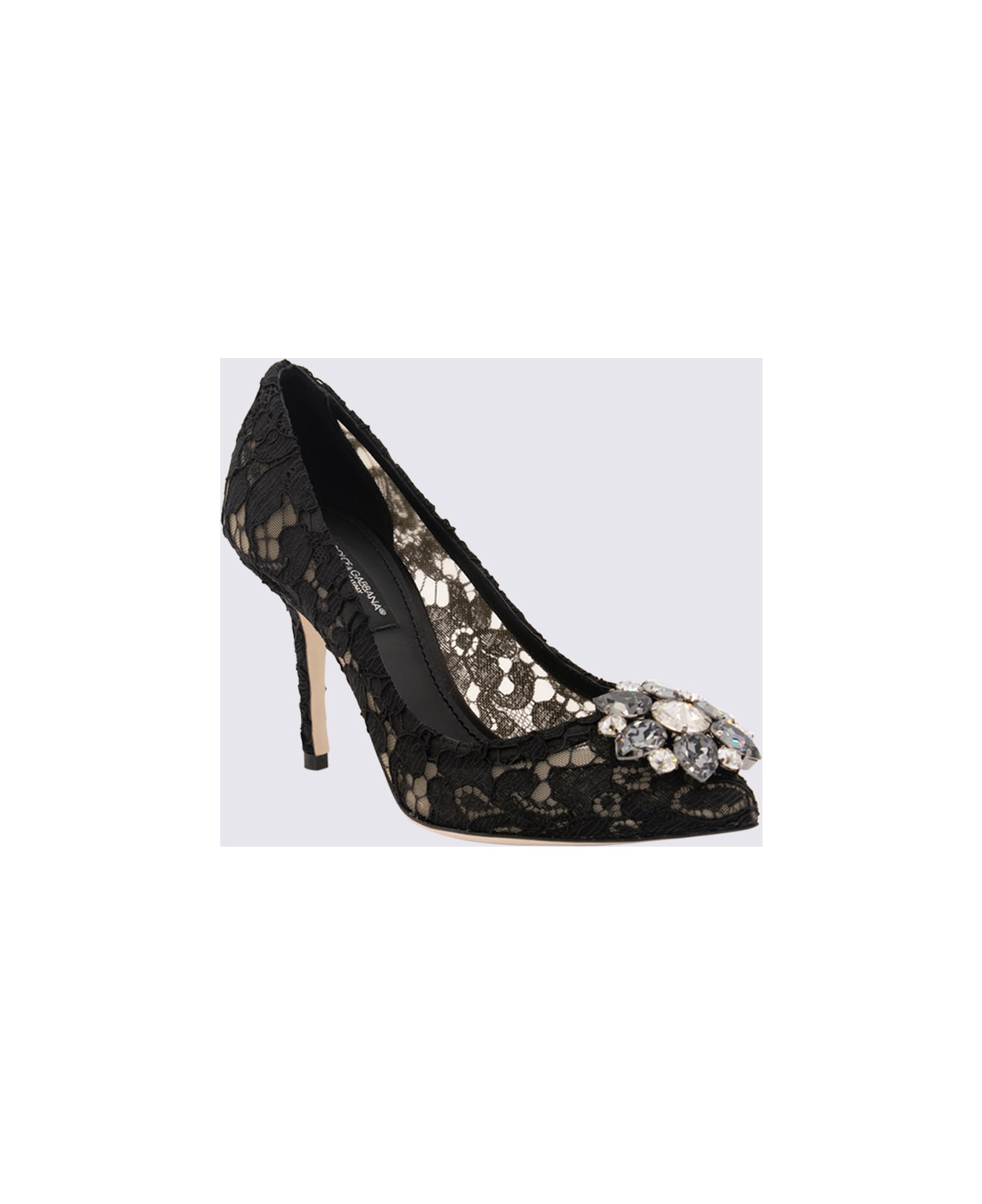 Dolce & Gabbana Black Lace Bellucci Pumps - Black