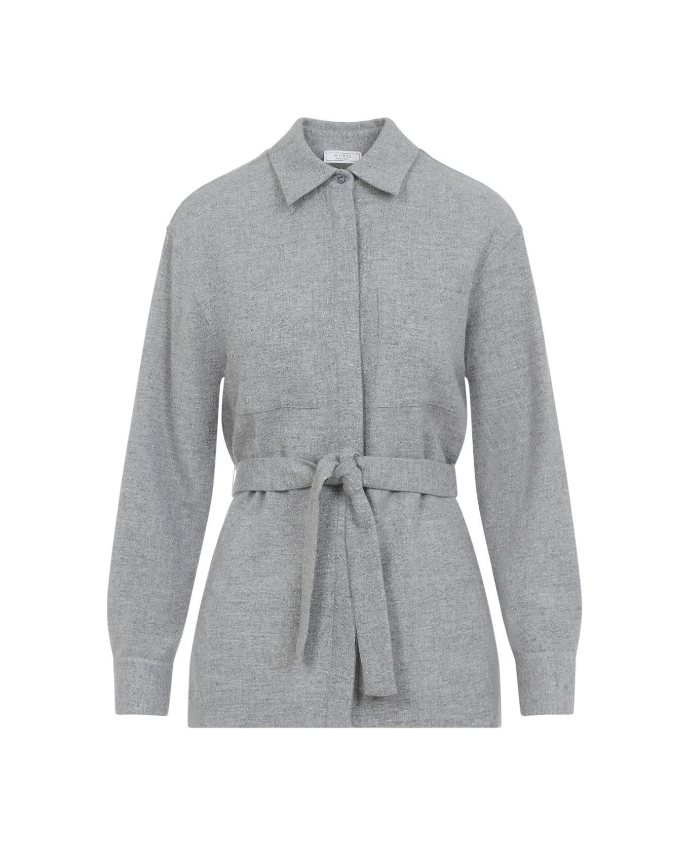 Peserico Flannel Shirt - Grigio Pietra