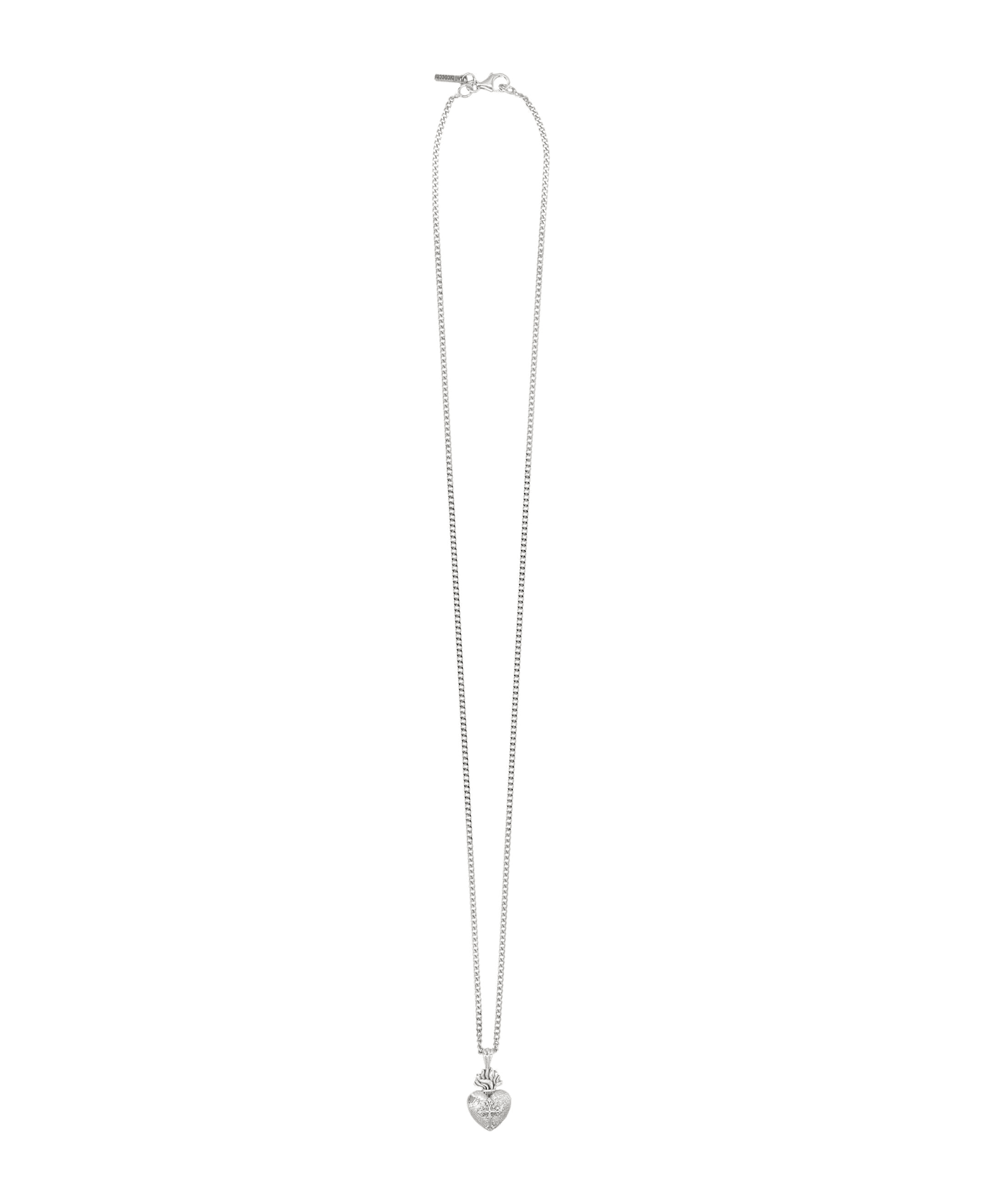 Emanuele Bicocchi Small Sacred Heart Necklace - SILVER