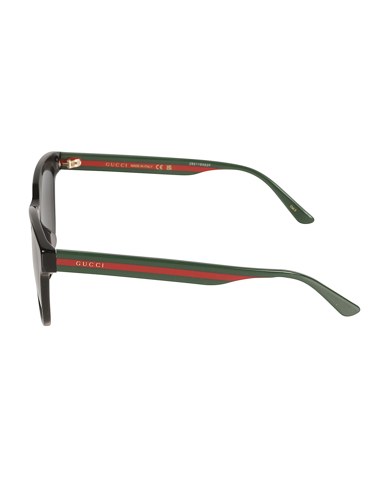Gucci Eyewear Signature Stripe Sided Logo Sunglasses - Black/Multicolor/Grey