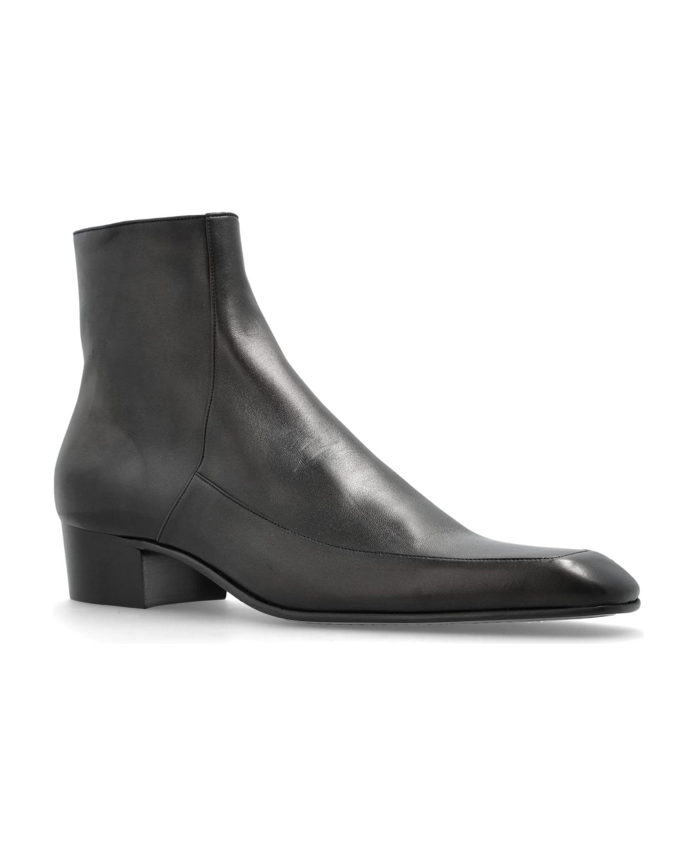 Saint Laurent 
ozil
 Leather Ankle Boots - Black