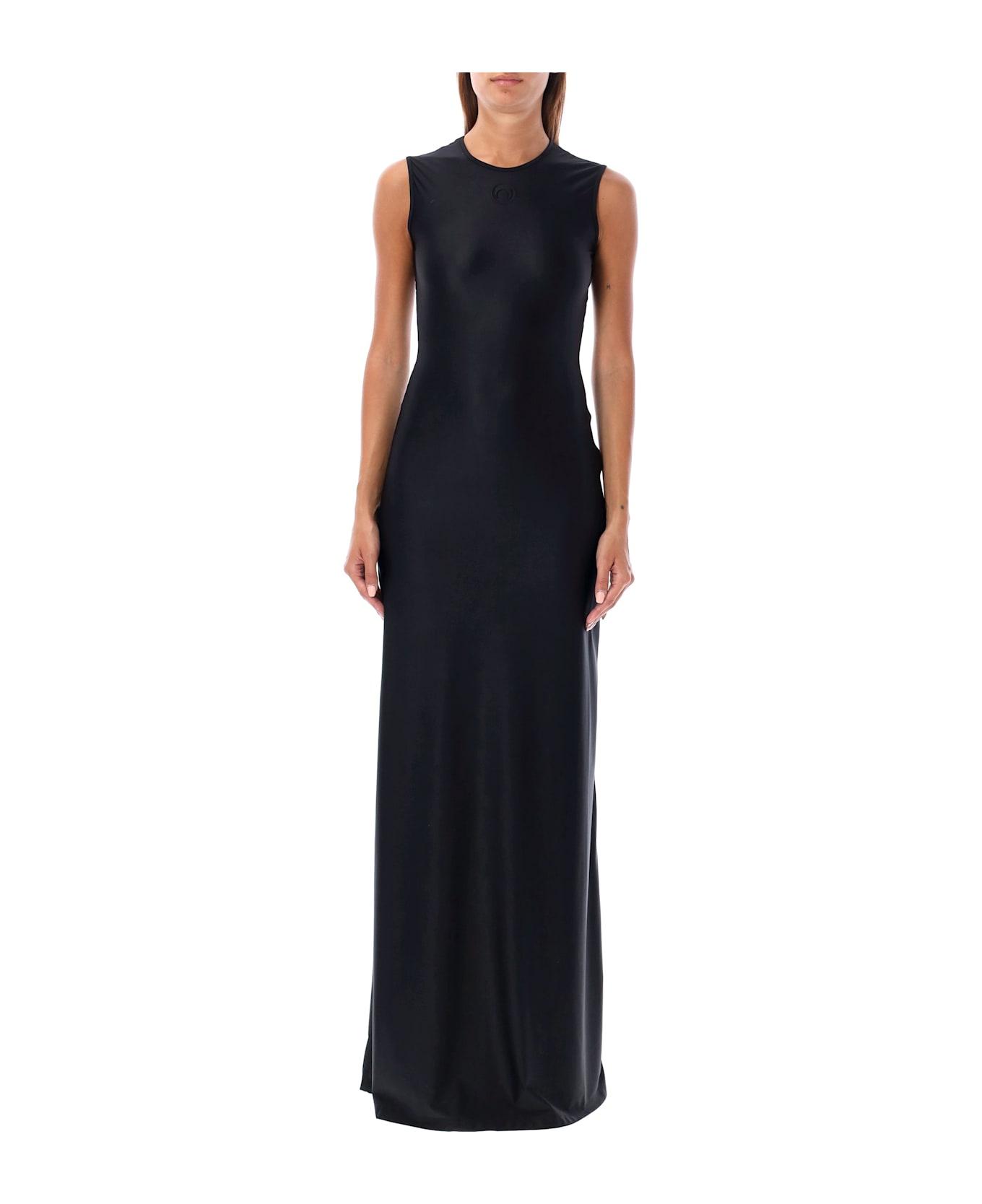 Marine Serre Draped Jersey Tank Dress - BLACK