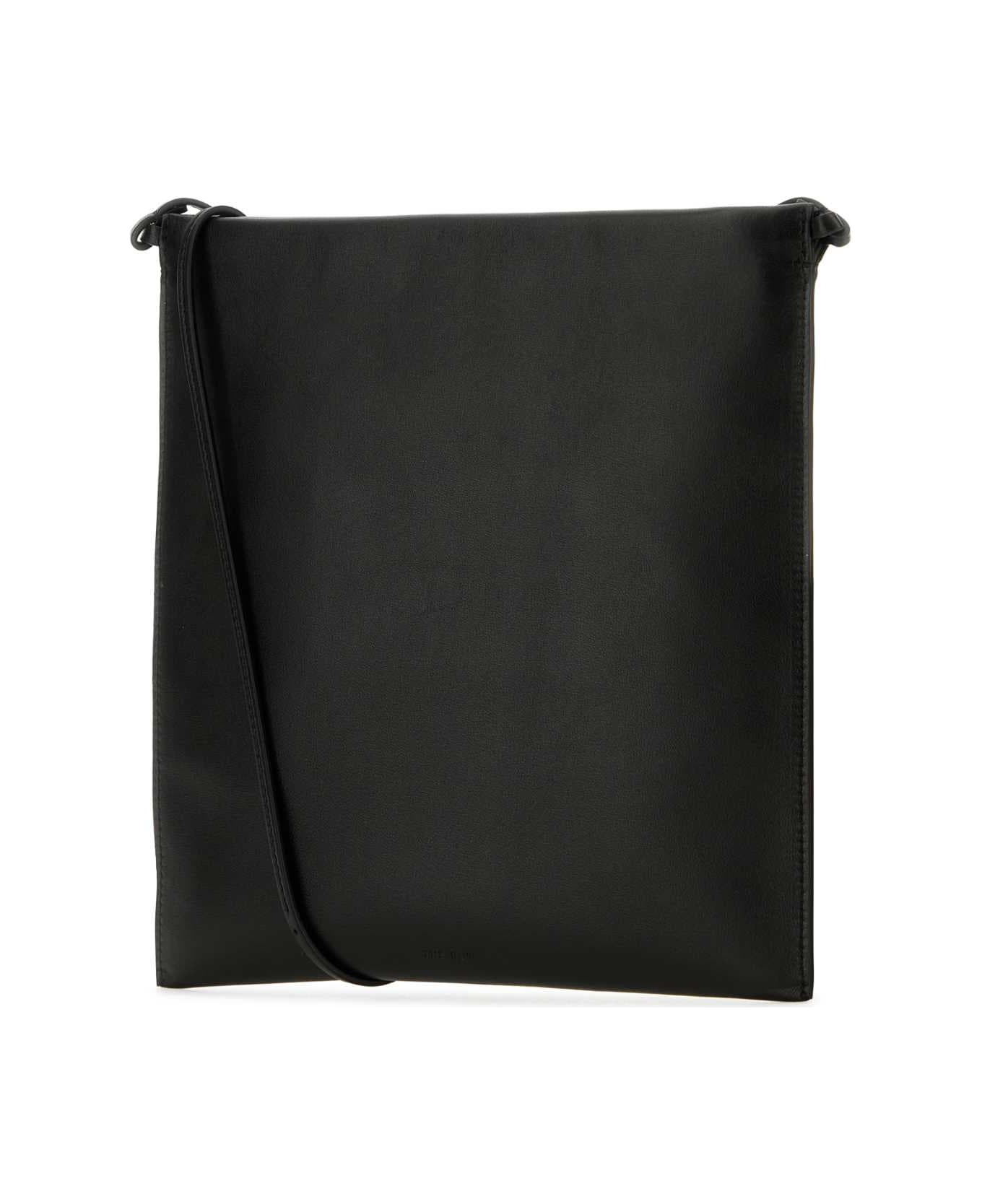 The Row Black Nappa Leather Medicine Pouch Crossbody Bag - BLACKANS