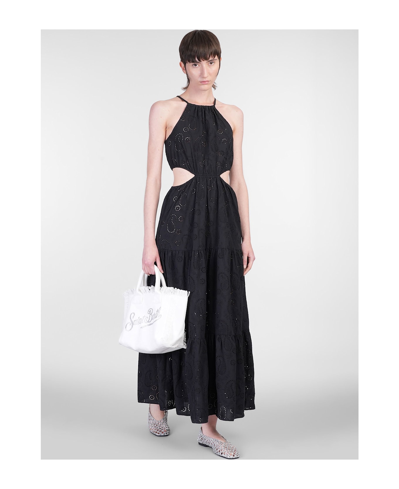 MC2 Saint Barth Kabi Long Dress In Black Cotton - black