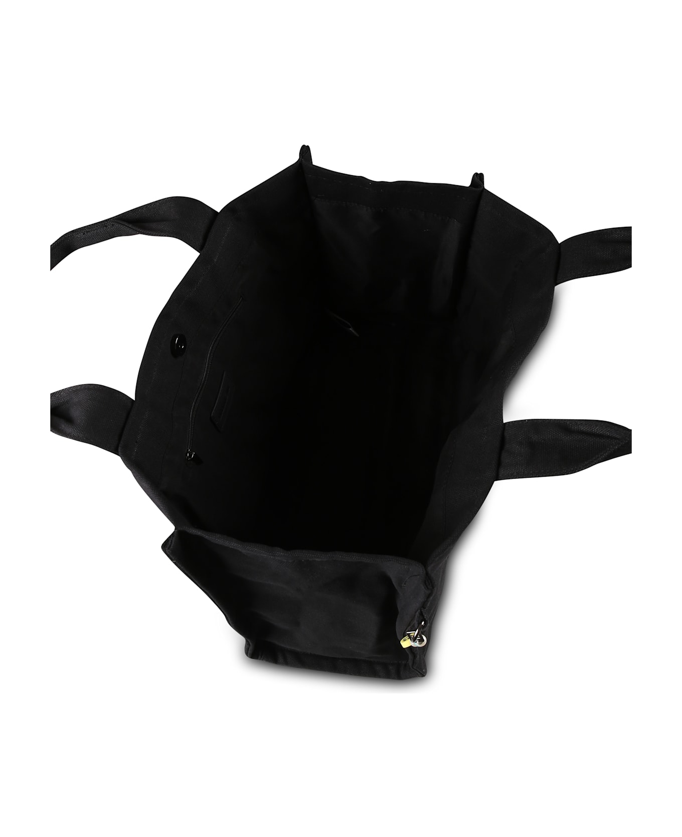 Barrow Black Beach Bag For Girl With Logo - Black