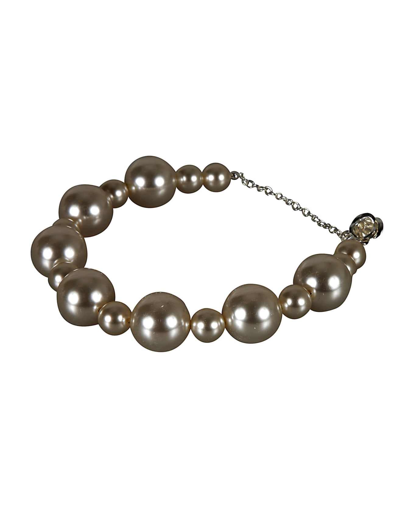 Magda Butrym Pearl Chained Necklace - White