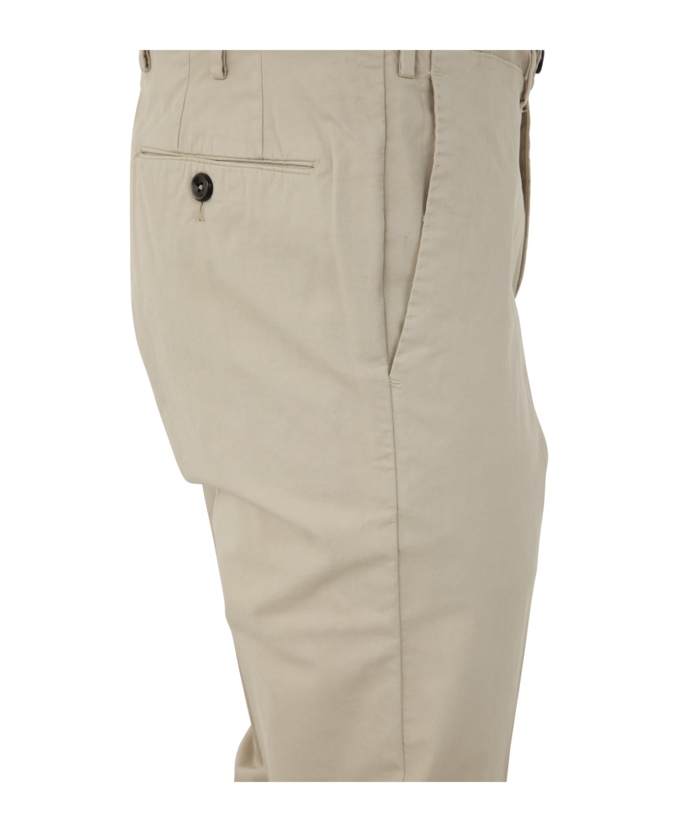 PT Torino Man Cotton Gabardine Classic Trousers - Light Beige
