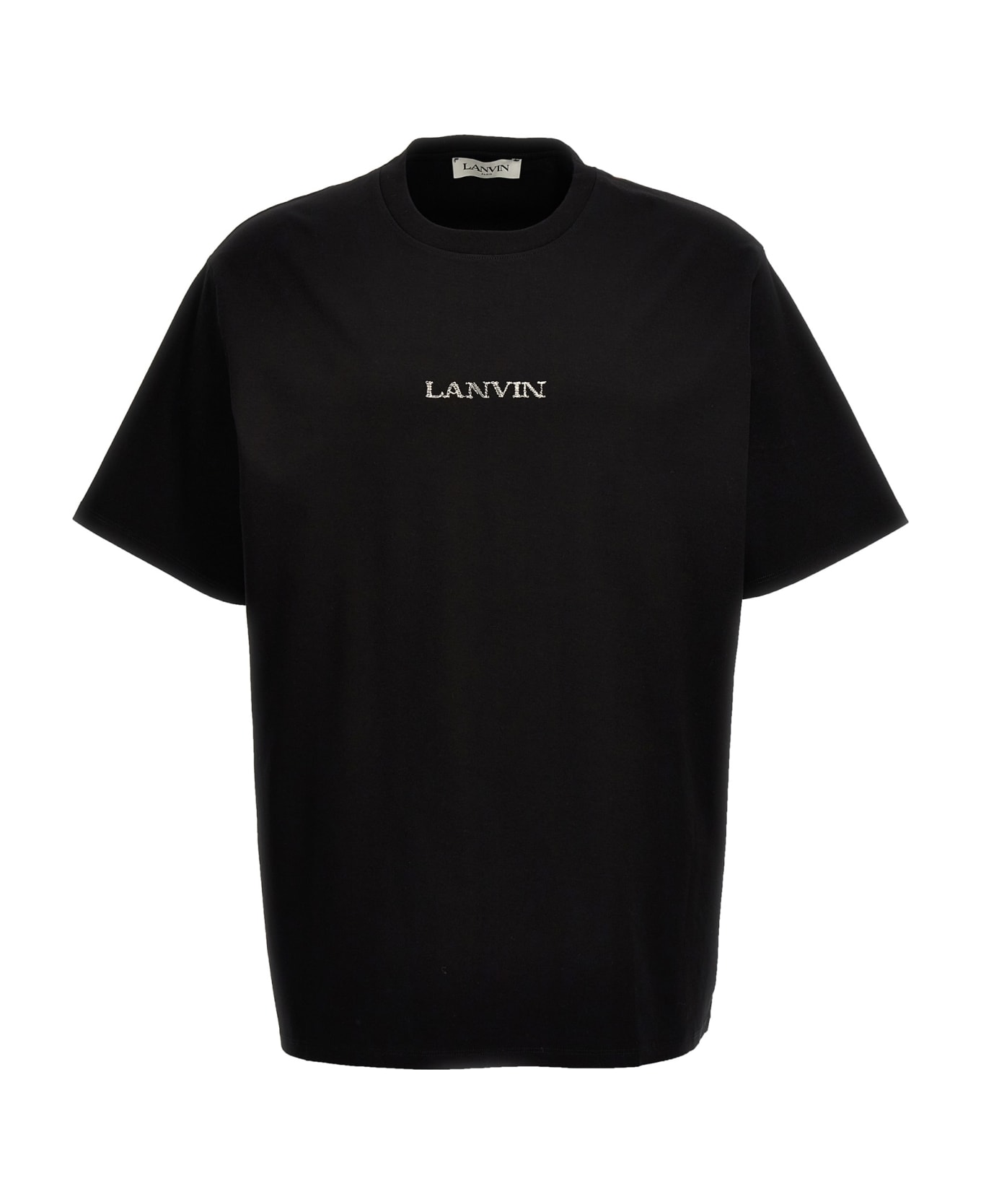 Lanvin Logo Embroidery T-shirt - Black Tシャツ
