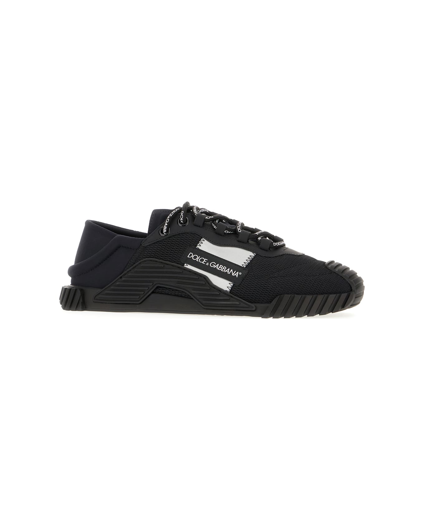 Dolce & Gabbana Multicolor Stretch Nylon And Rubber Ns1 Sneakers - Nero