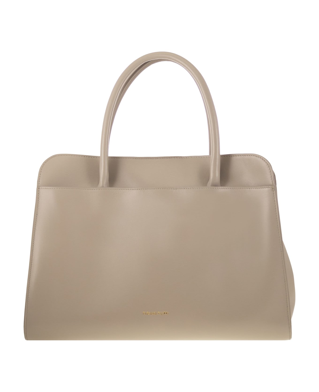 Fabiana Filippi Large Handbag With Metal Accessory - Light Beige