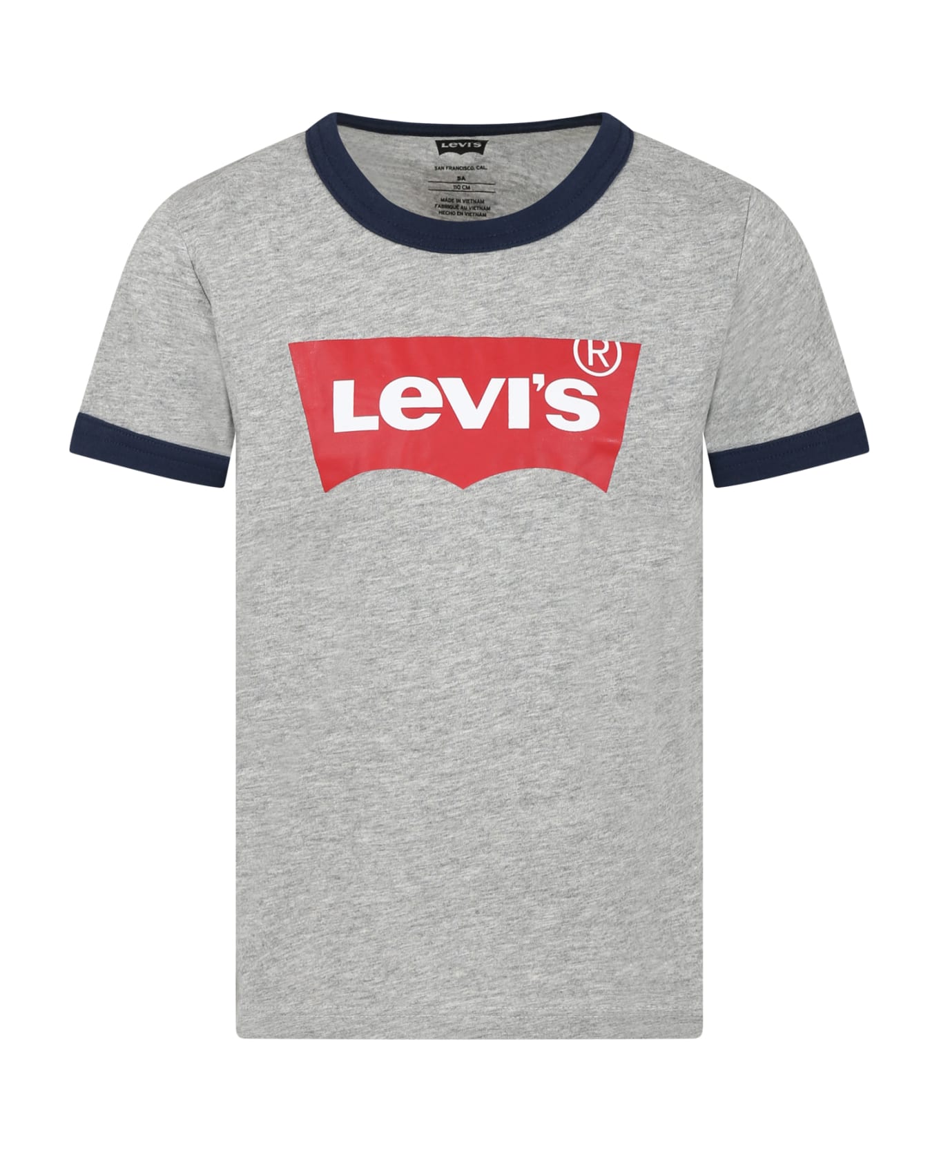 Levi's Grey T-shirt For Kids With Logo - Grey Tシャツ＆ポロシャツ
