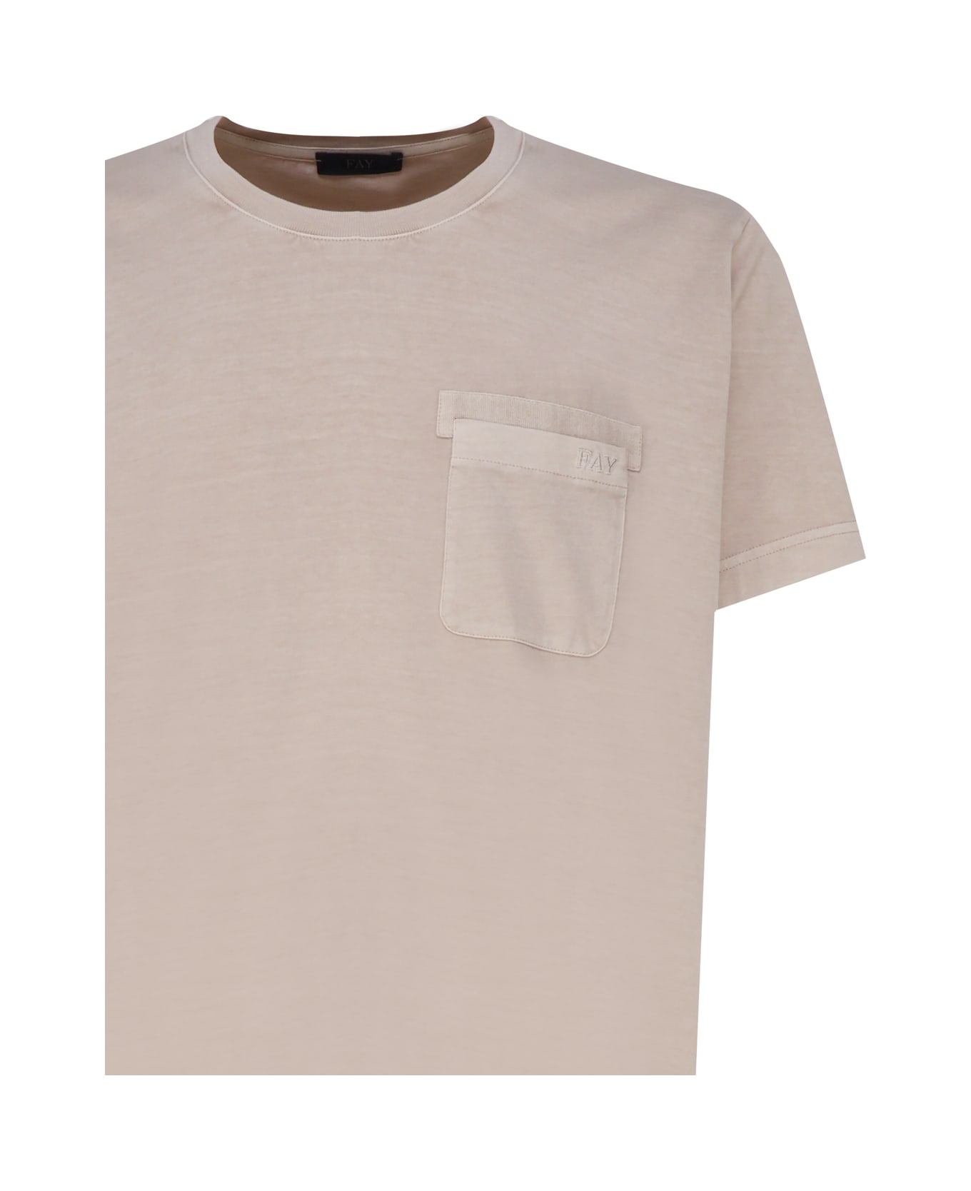 Fay T-shirt In Cotton - Sand