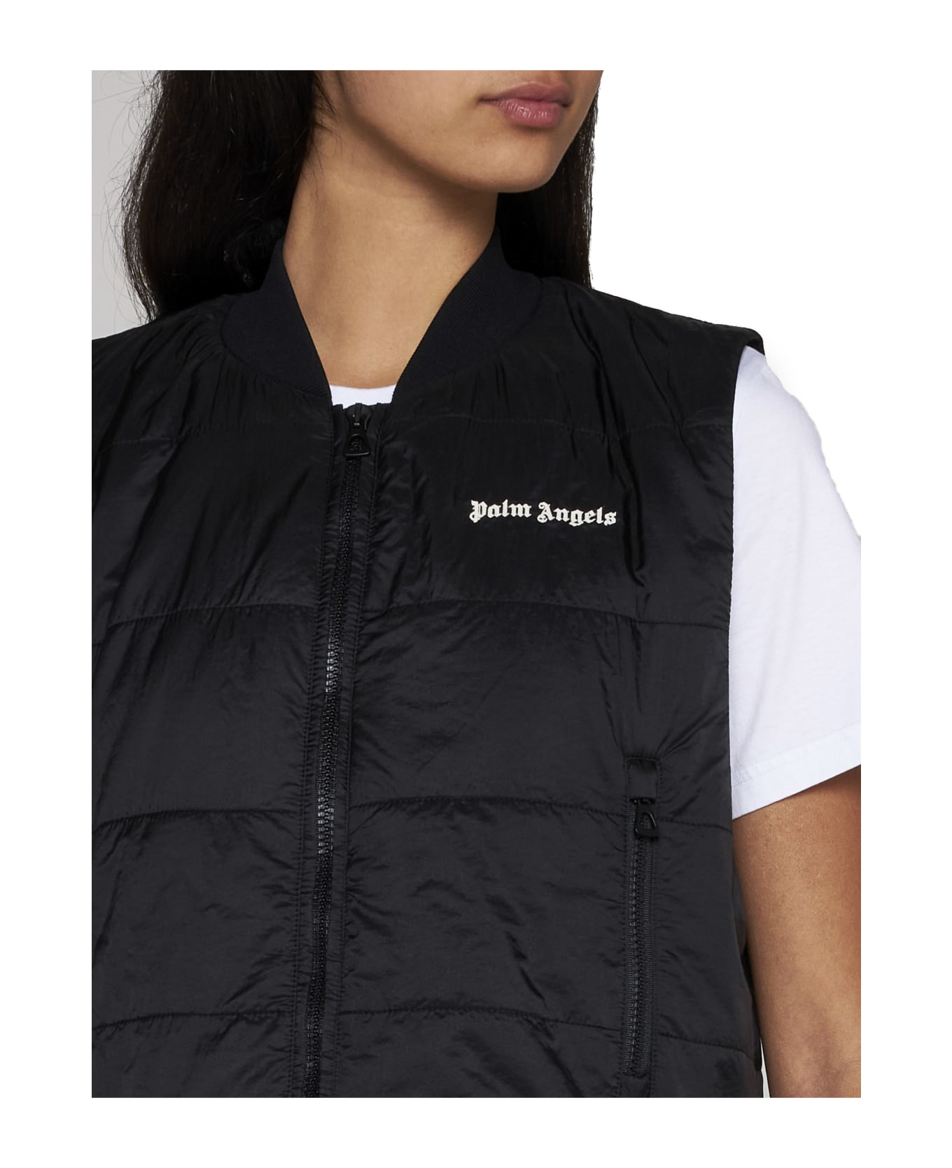 Palm Angels Down Jacket - Black off white