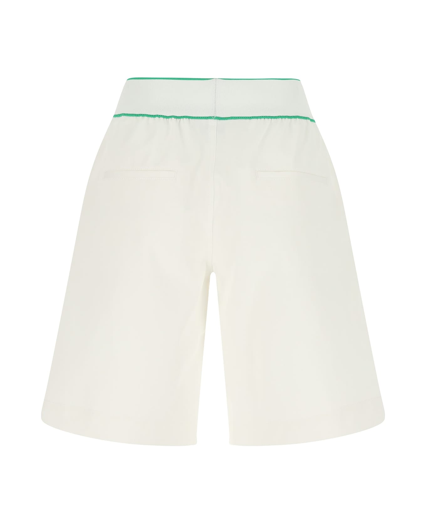 Bottega Veneta White Cotton Bermuda Shorts - 9000