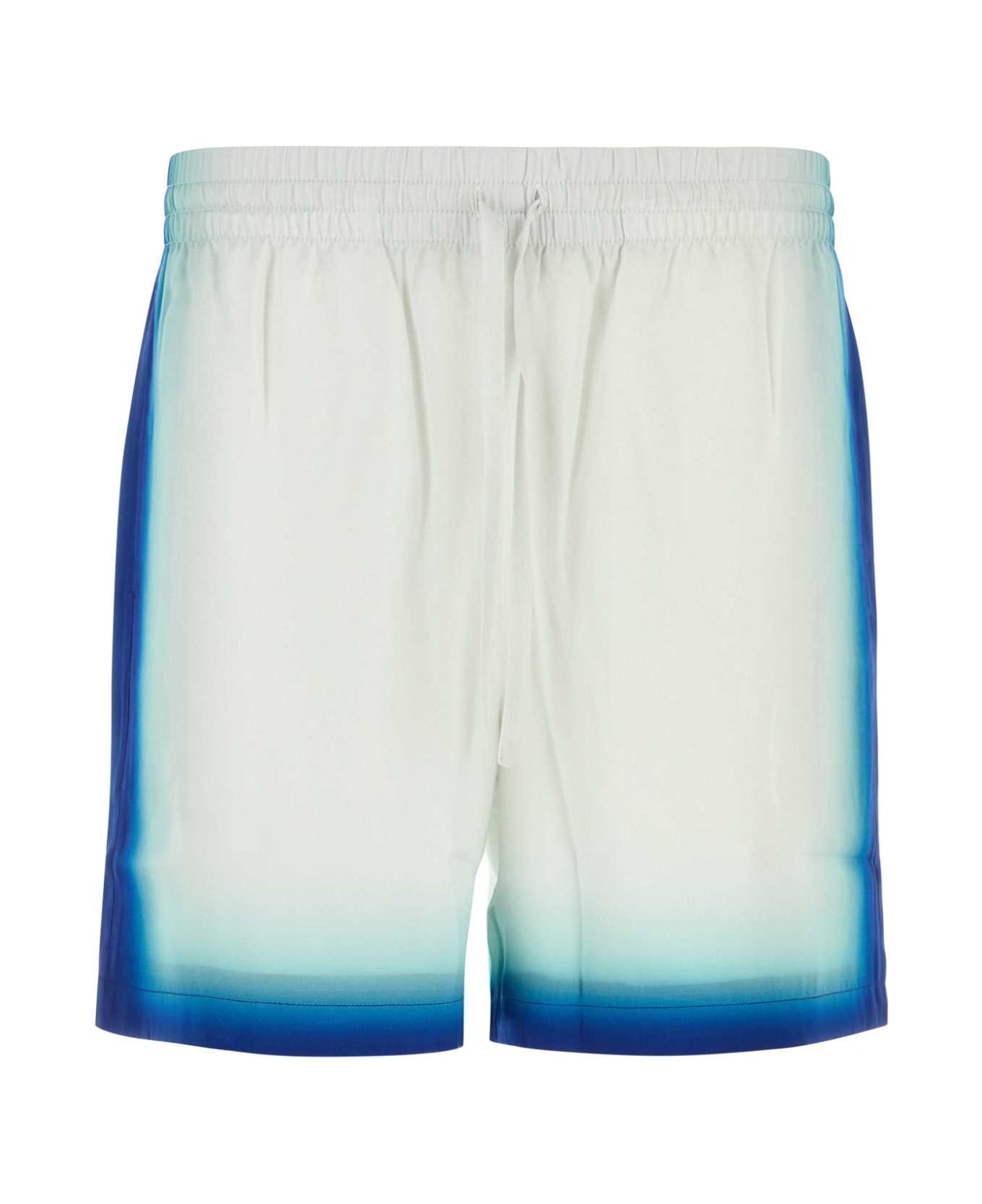 Casablanca White Satin Bermuda Shorts - CASAWAYSKATE