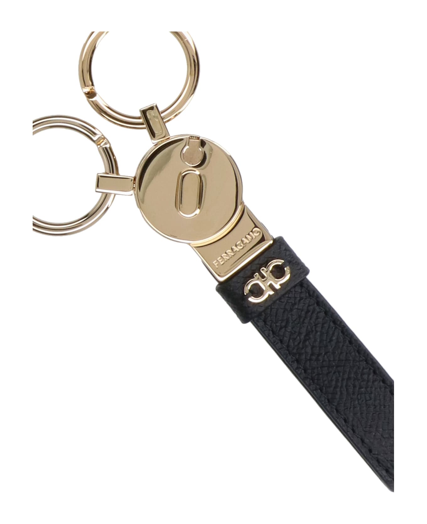 Ferragamo "gancini" Keyring - Black  