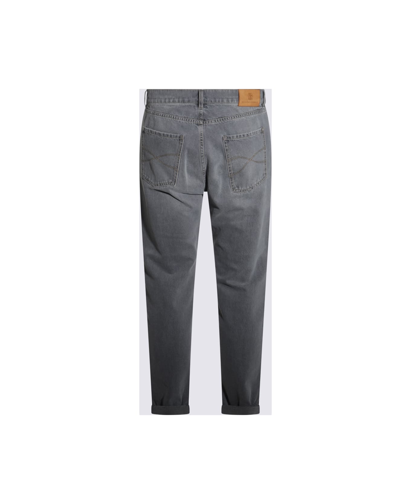 Brunello Cucinelli Grey Cotton Denim Jeans - Grey