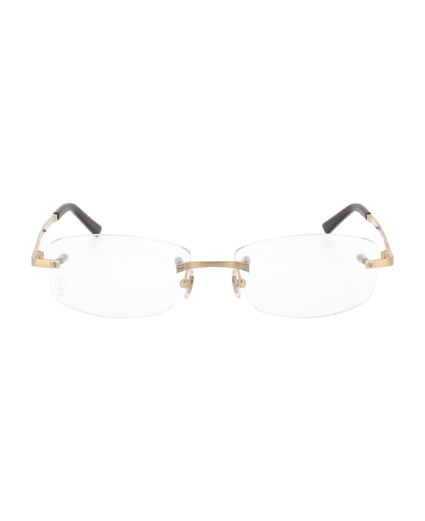 Cartier Eyewear Ct0086o Glasses - 001 GOLD GOLD TRANSPARENT アイウェア