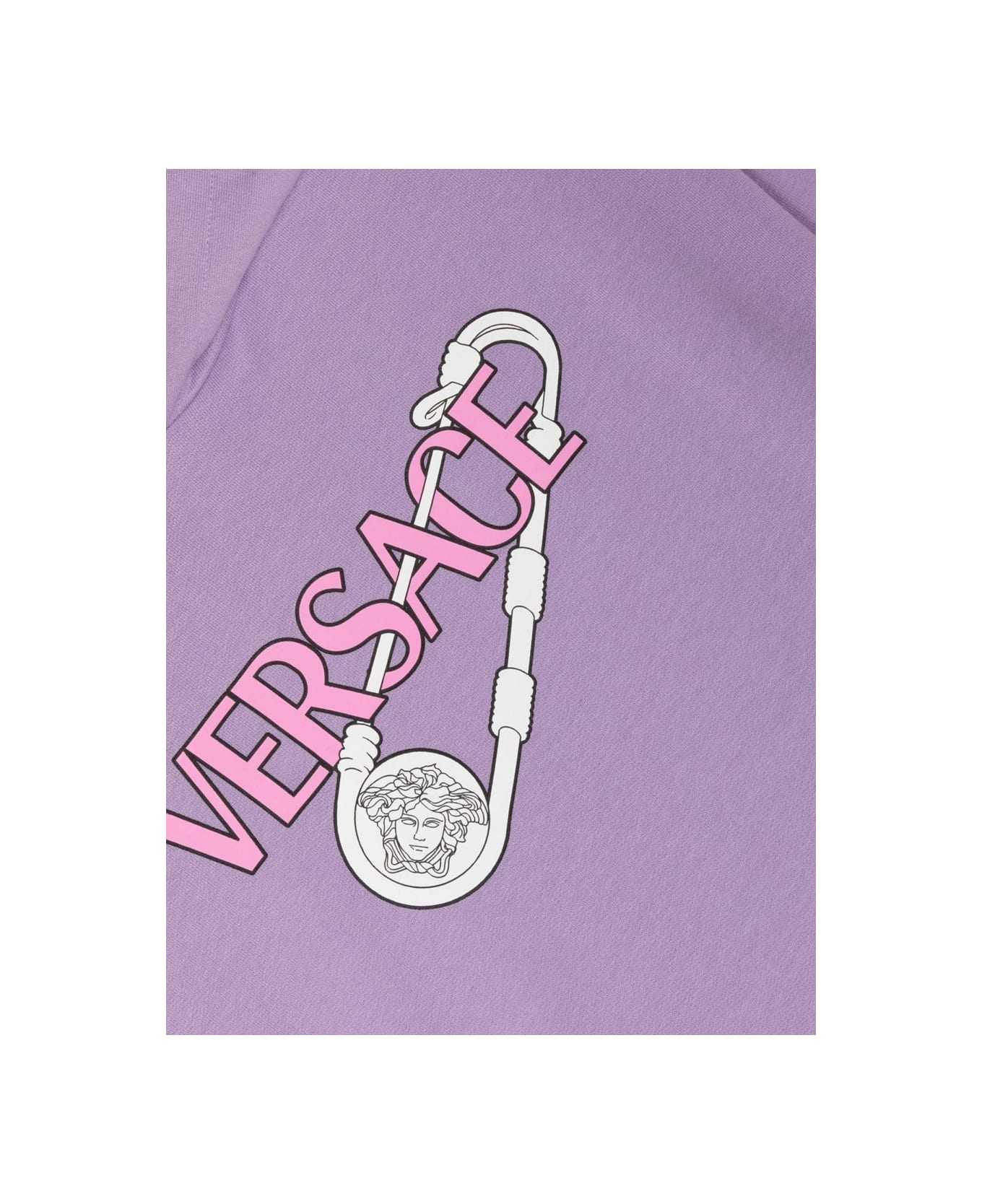 Versace Pins Logo Hoodie - LILAC