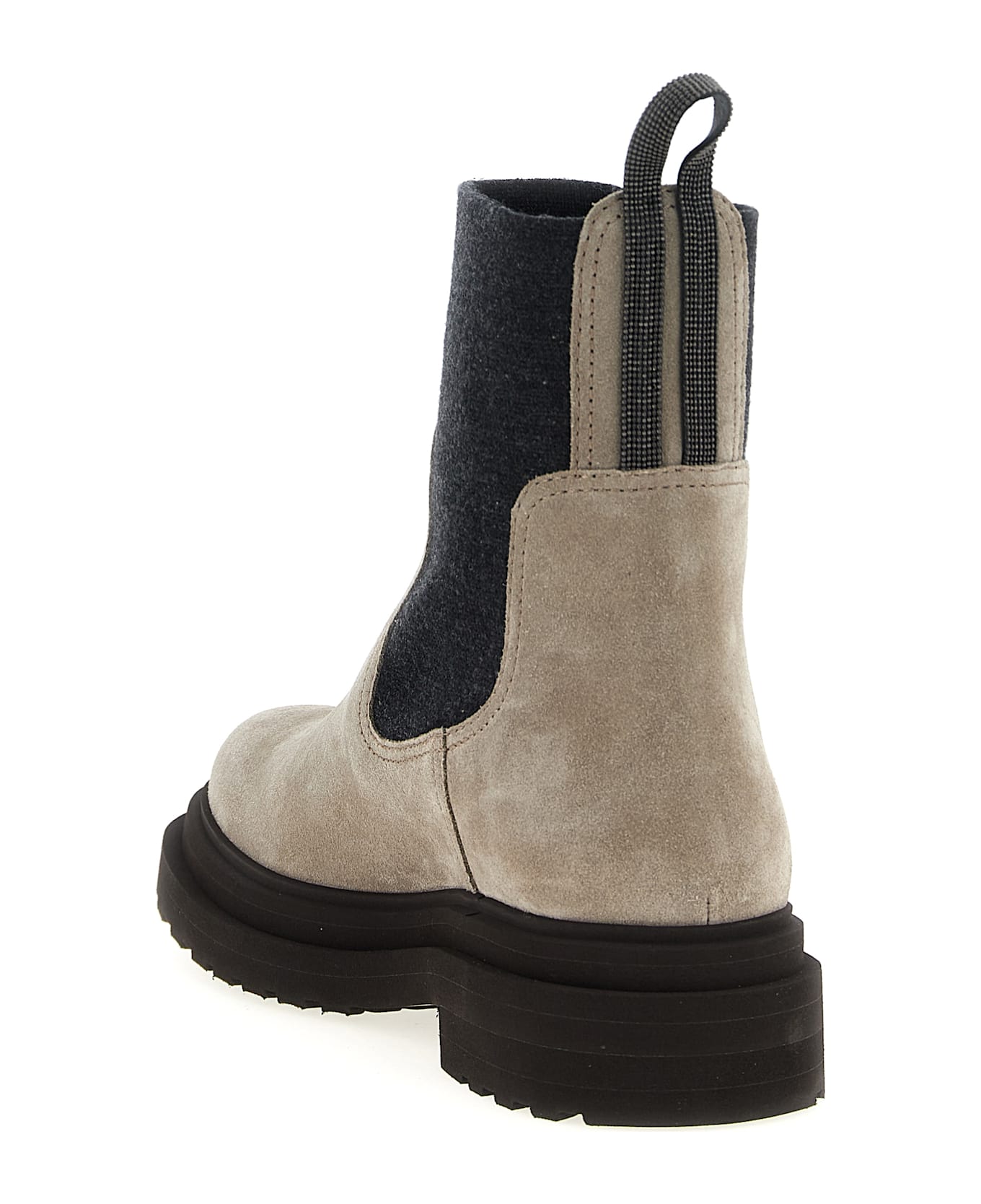 Brunello Cucinelli Precious Loop Detail Ankle Boots - Beige