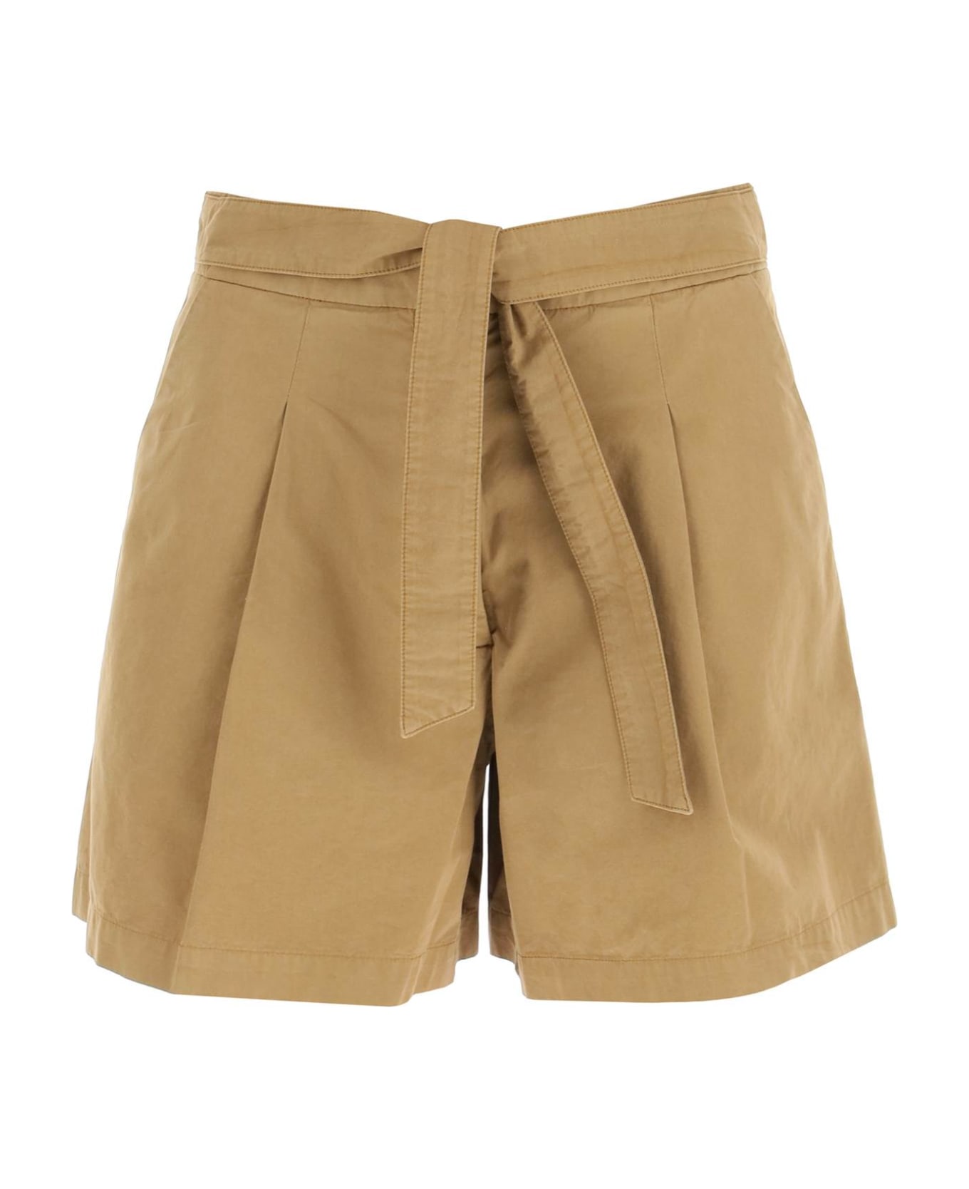 A.P.C. Camberra Tie-waist Shorts - Brown