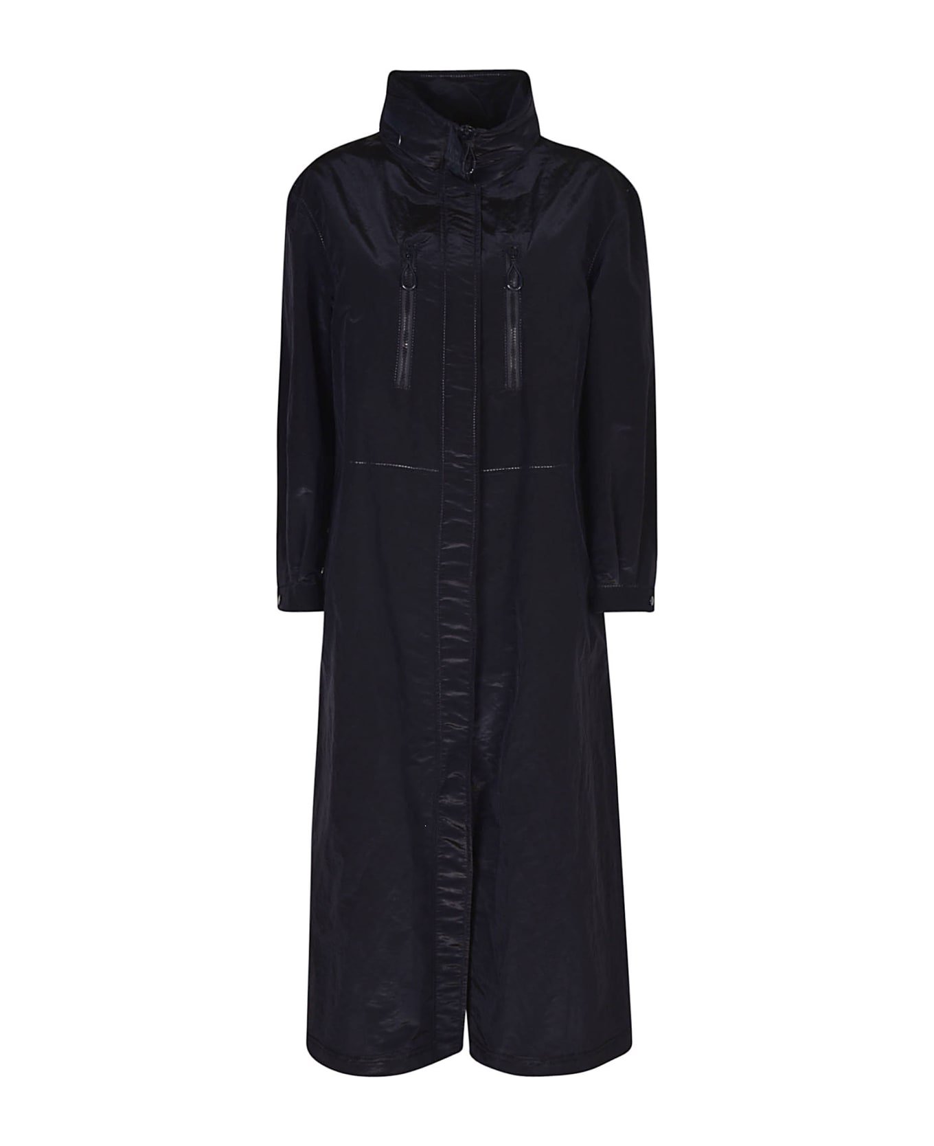 Giorgio Armani Concealed Long Coat - Blue