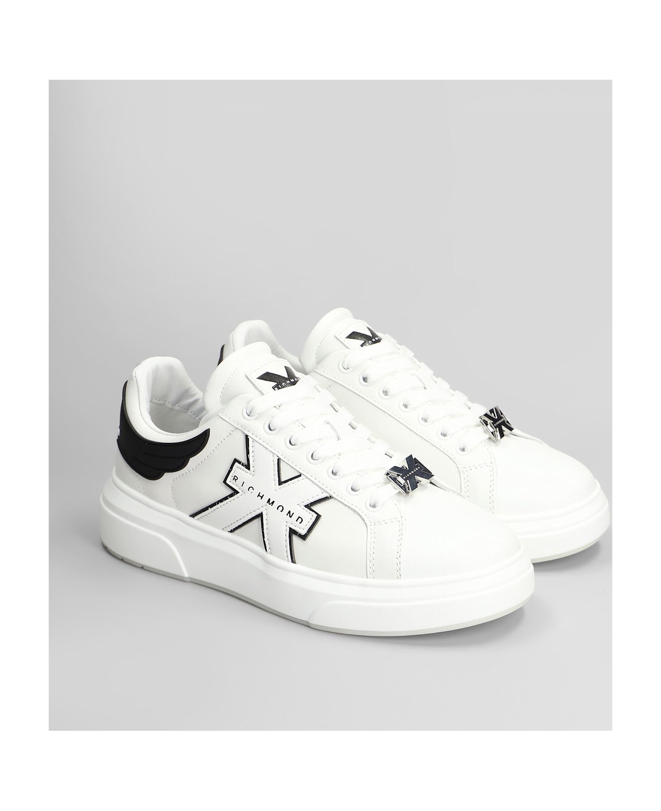 John Richmond Sneakers In White Leather - white