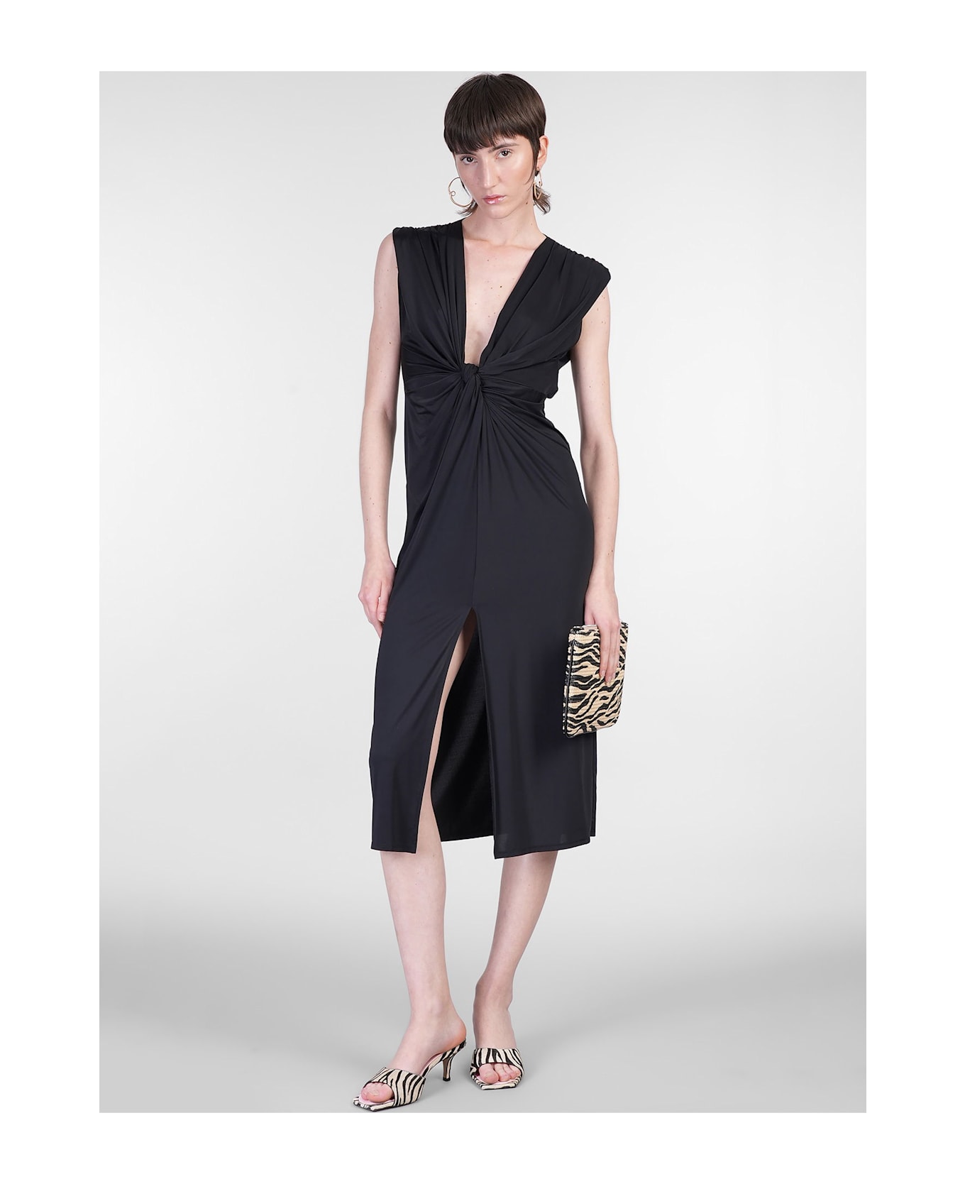 MC2 Saint Barth Marina Long Dress In Black Polyamide - black