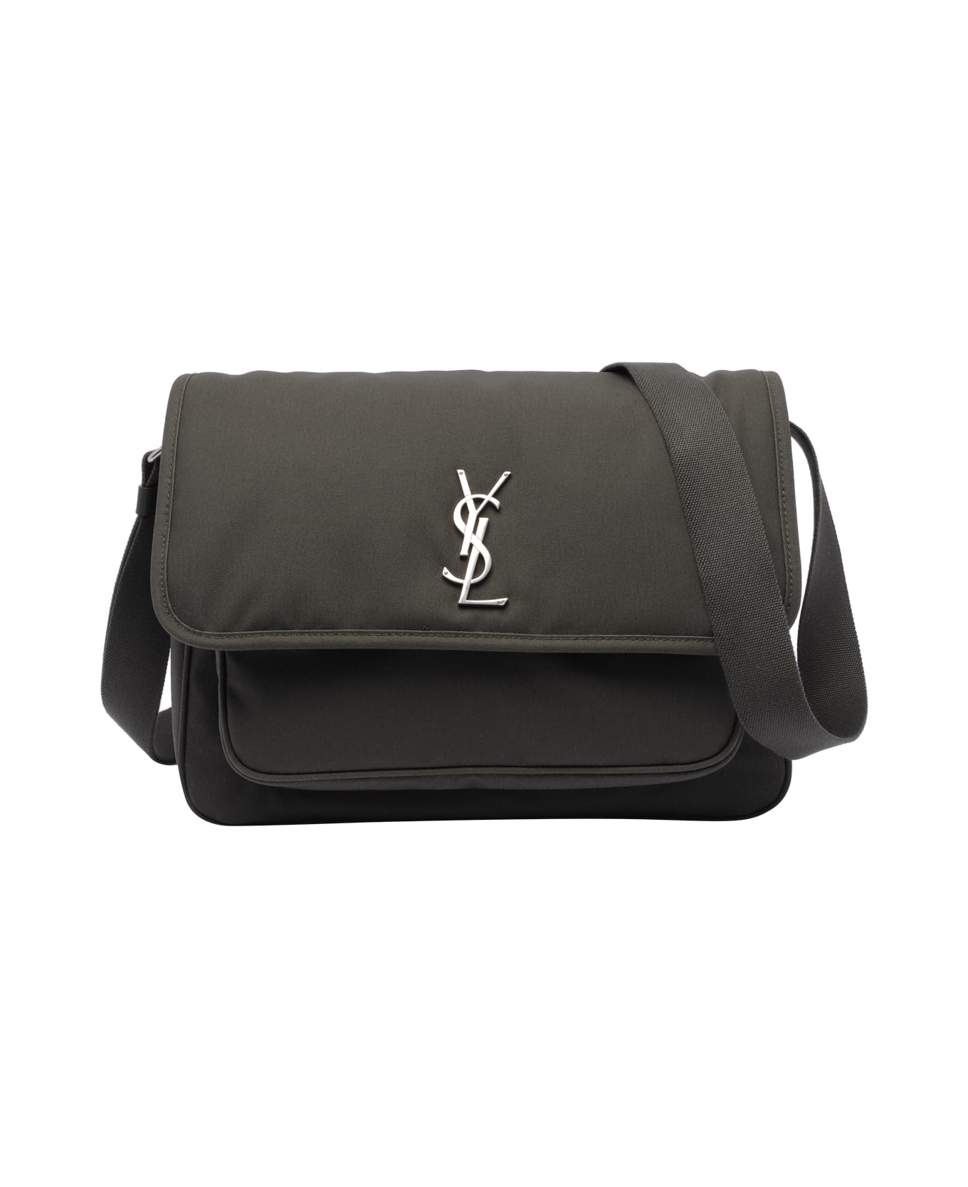 Saint Laurent Niki Messenger In Canvas - Green