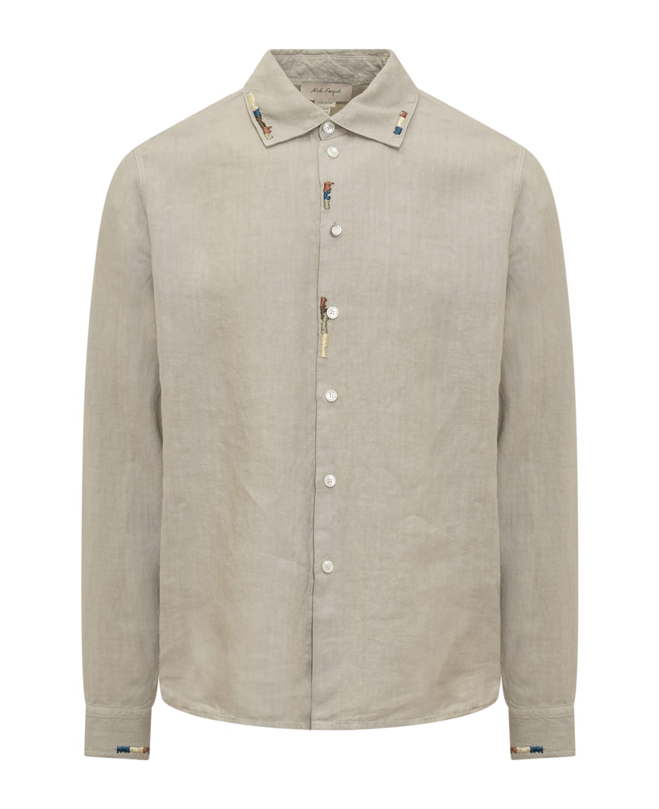 Nick Fouquet Shirt With Embroidery - LIGHT BEIGE