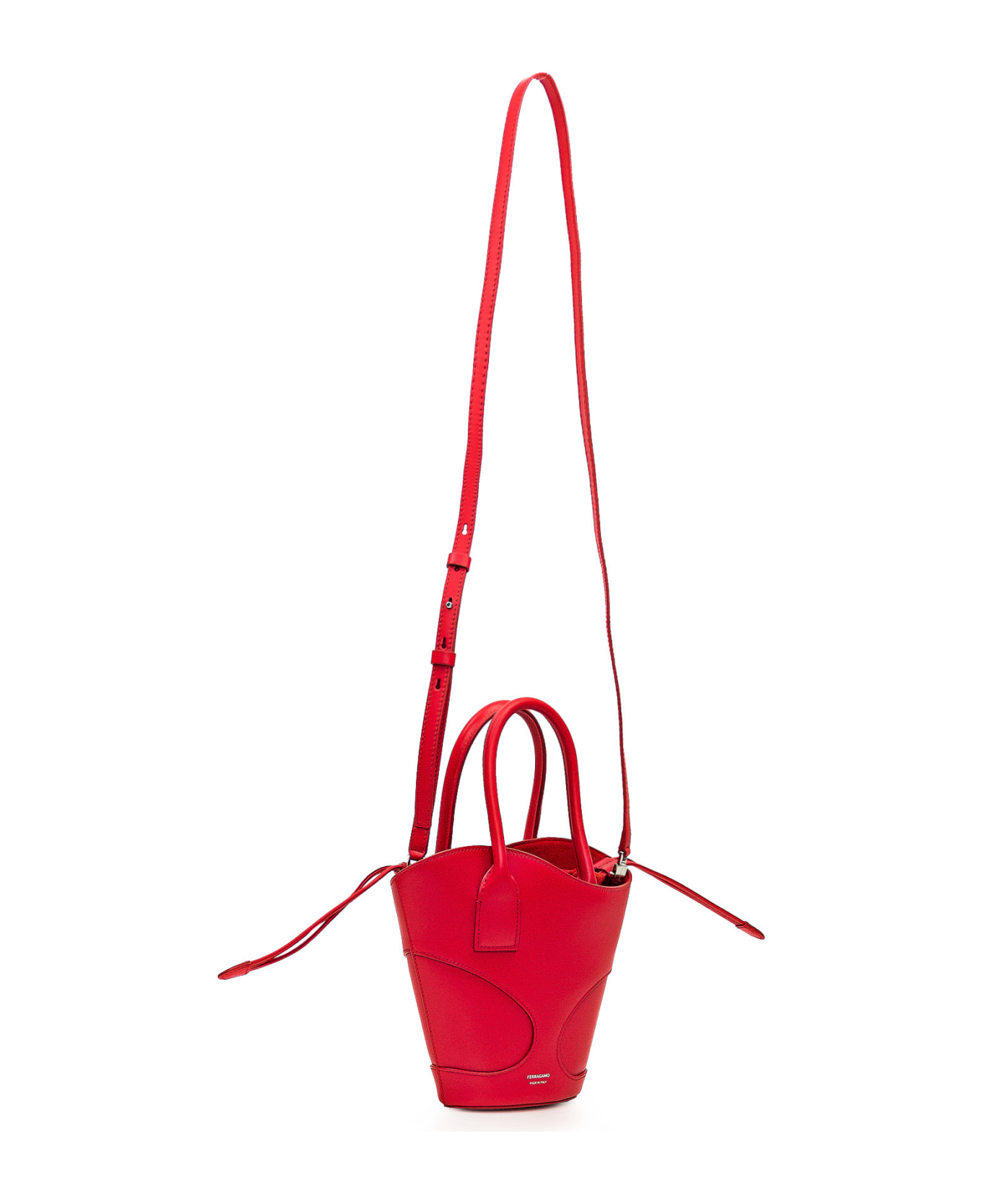 Ferragamo Tote Bag With Cut Out (s) - FLAME RED