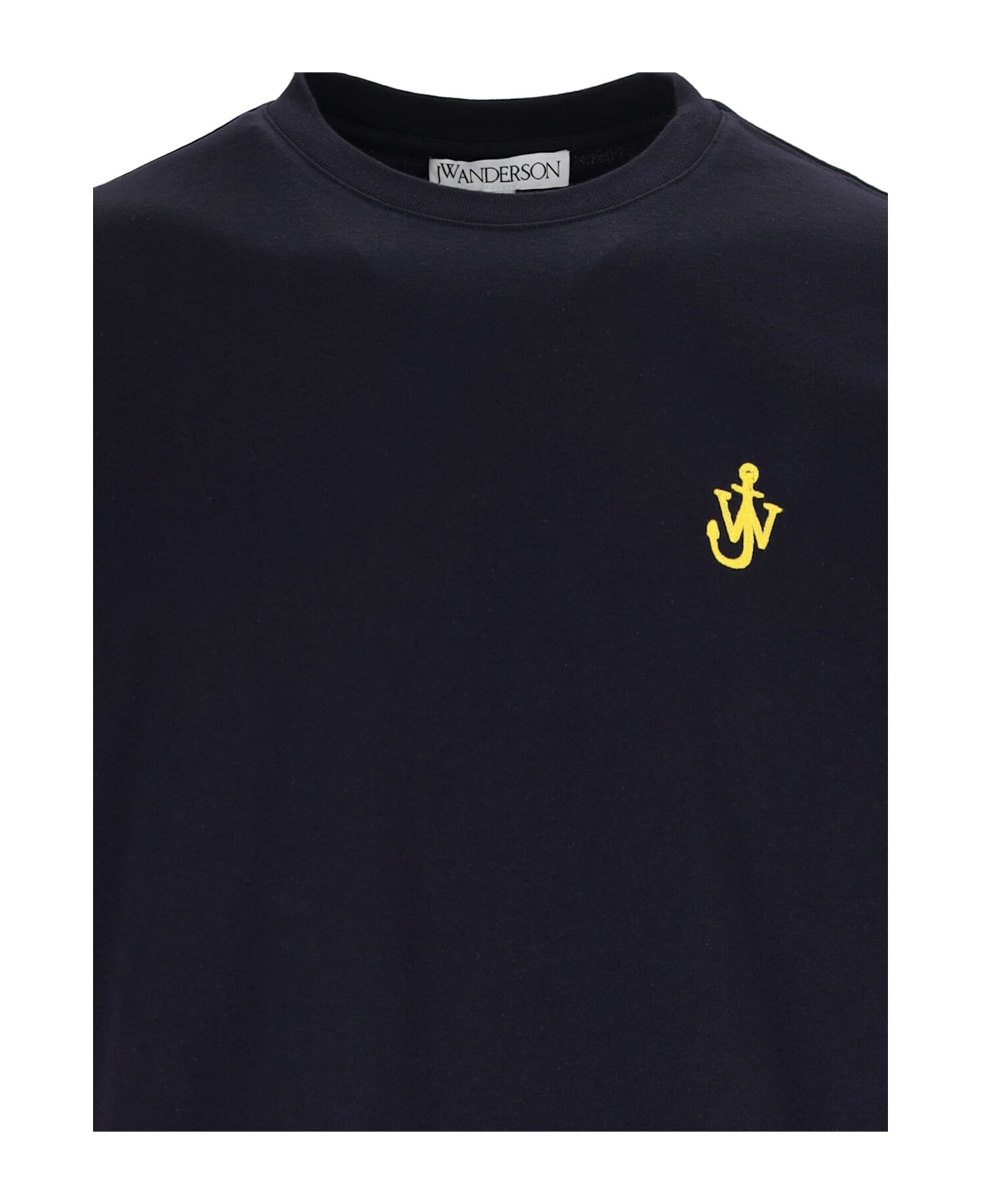 J.W. Anderson Anchor Embroidery T-shirt - DARKNAVY