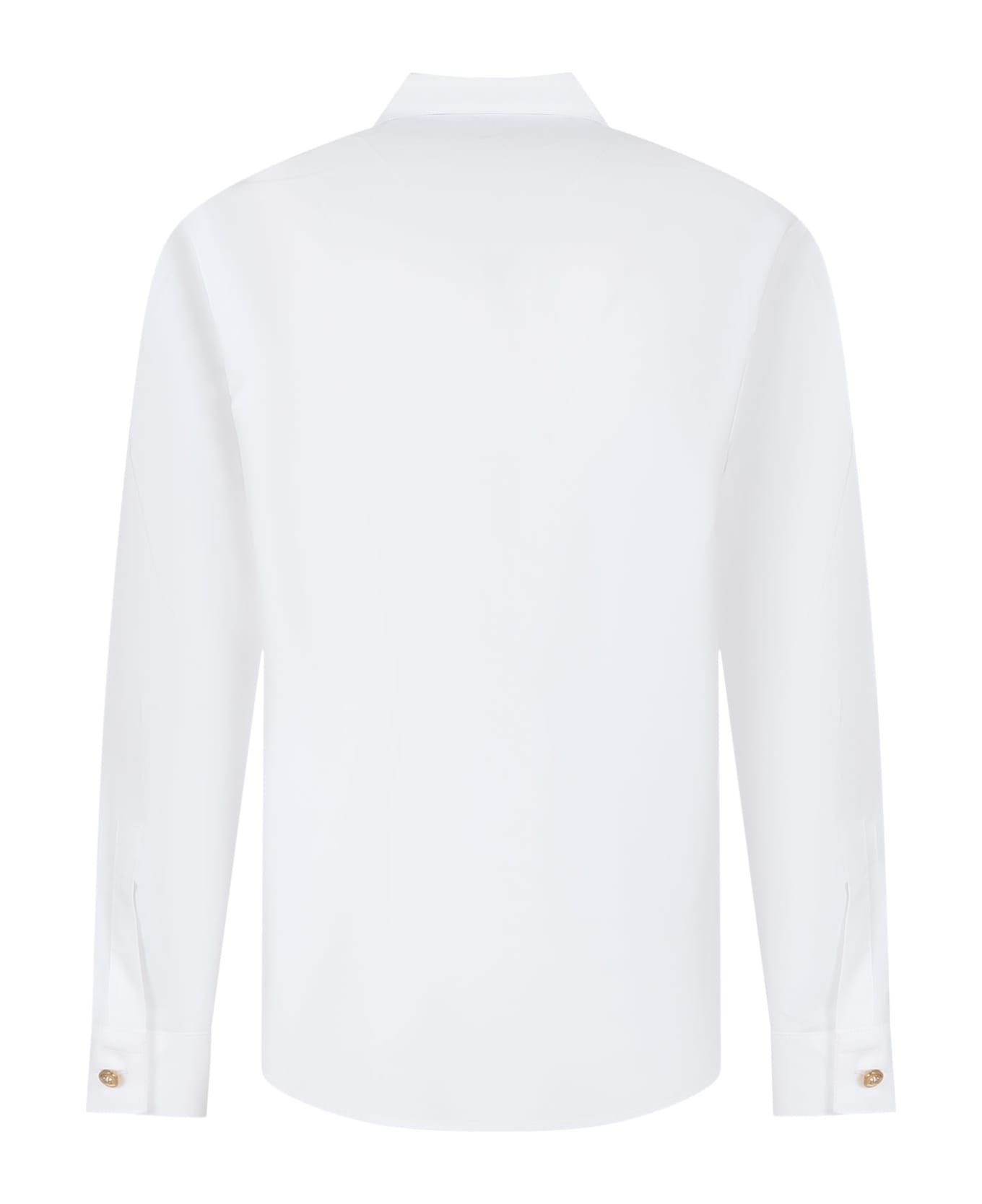Versace White Shirt For Boy With Medusa - White