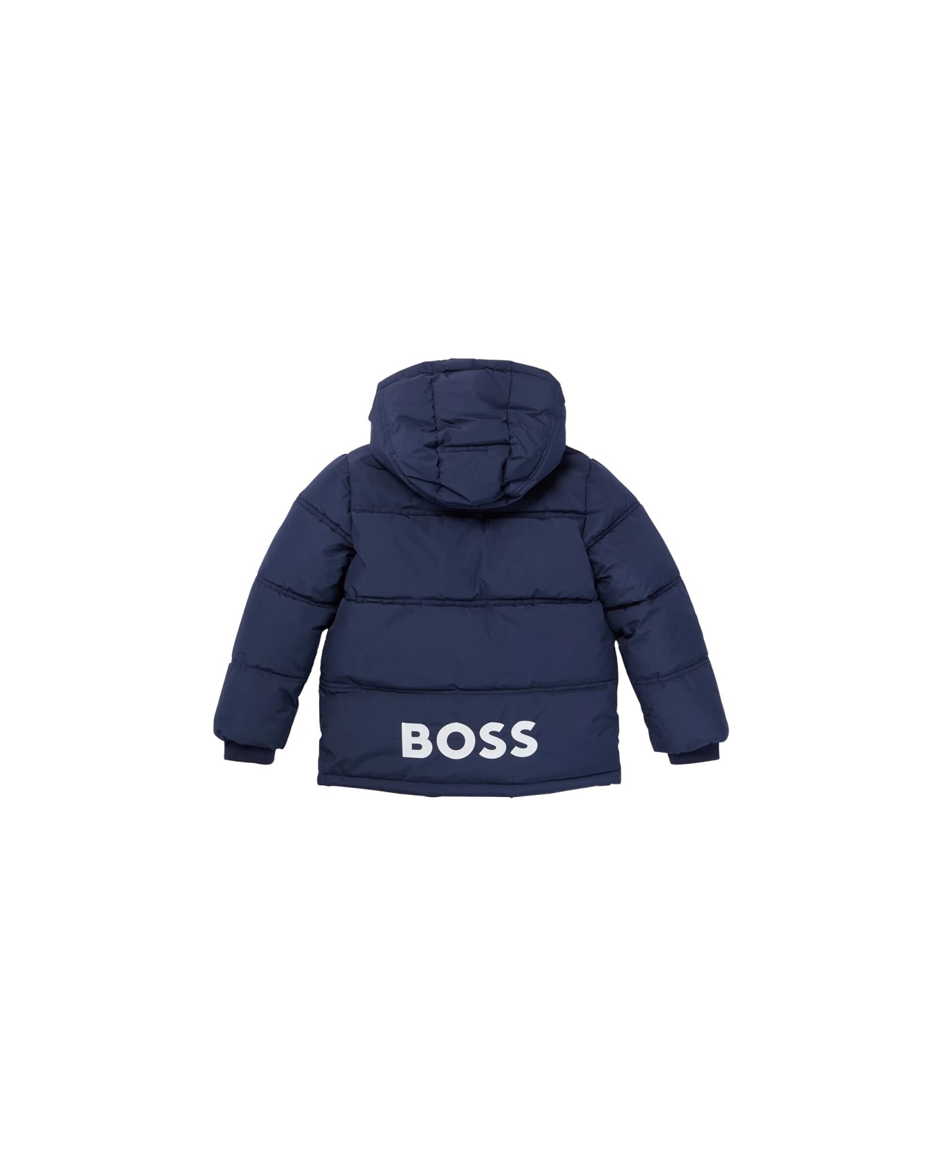 Hugo Boss Down Jacket With Hood - BLUE