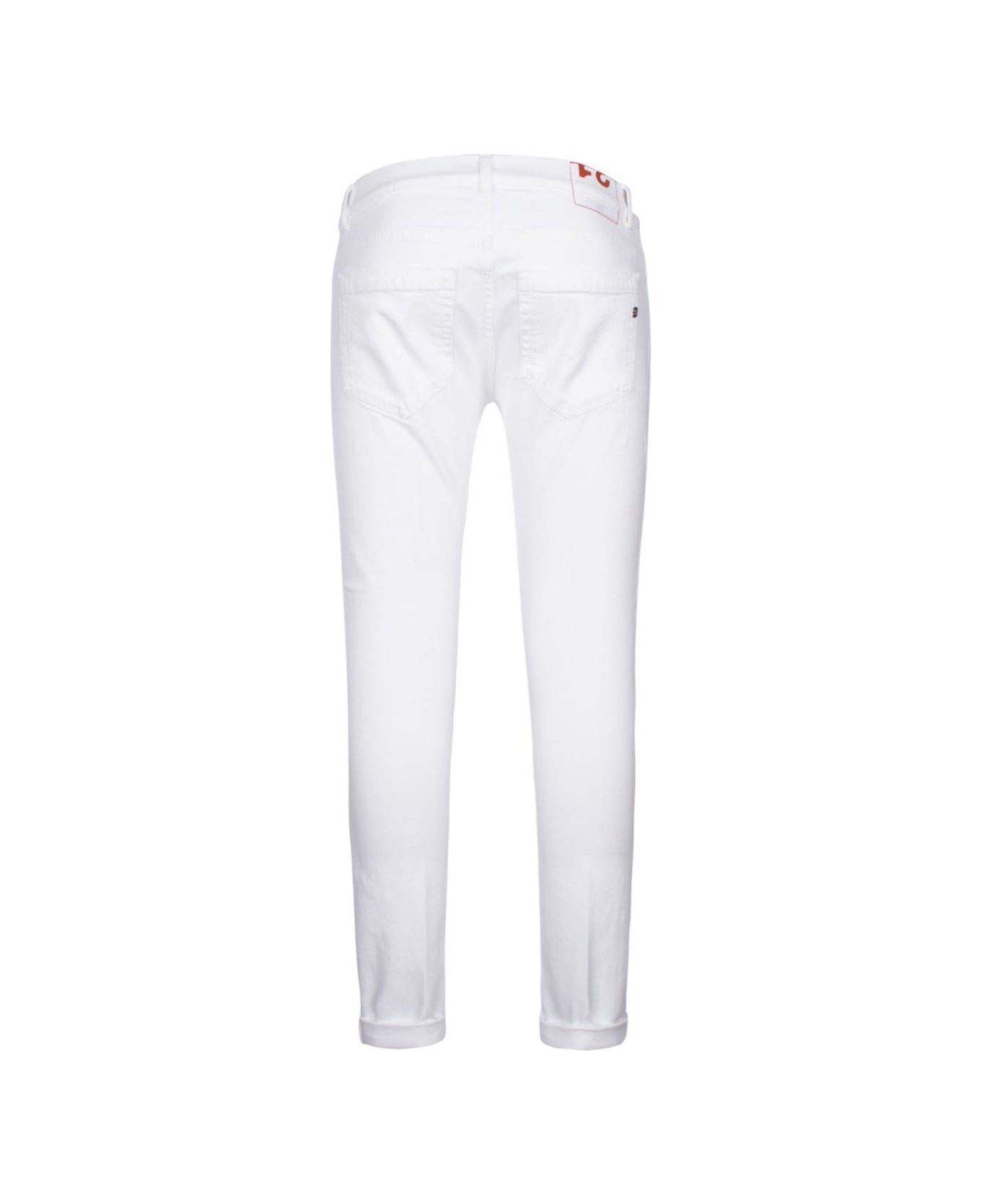 Dondup Low-rise Slim-fit Jeans - Bianco デニム