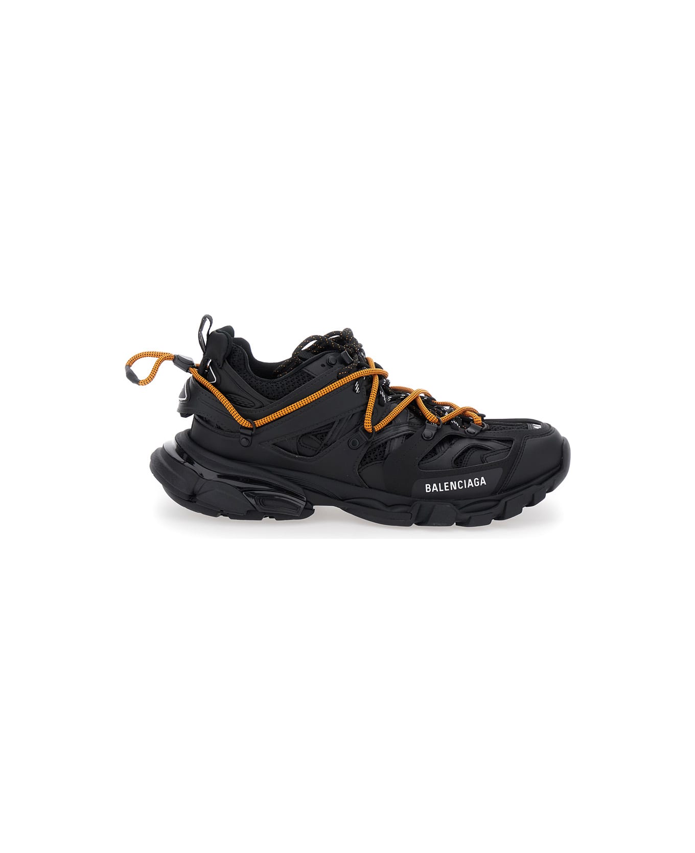 Balenciaga 'track Trail Laces' Black Sneakers With Rear Closure With Cord Laces And Logo Lettering On The Side In Tech Fabric Woman - Black