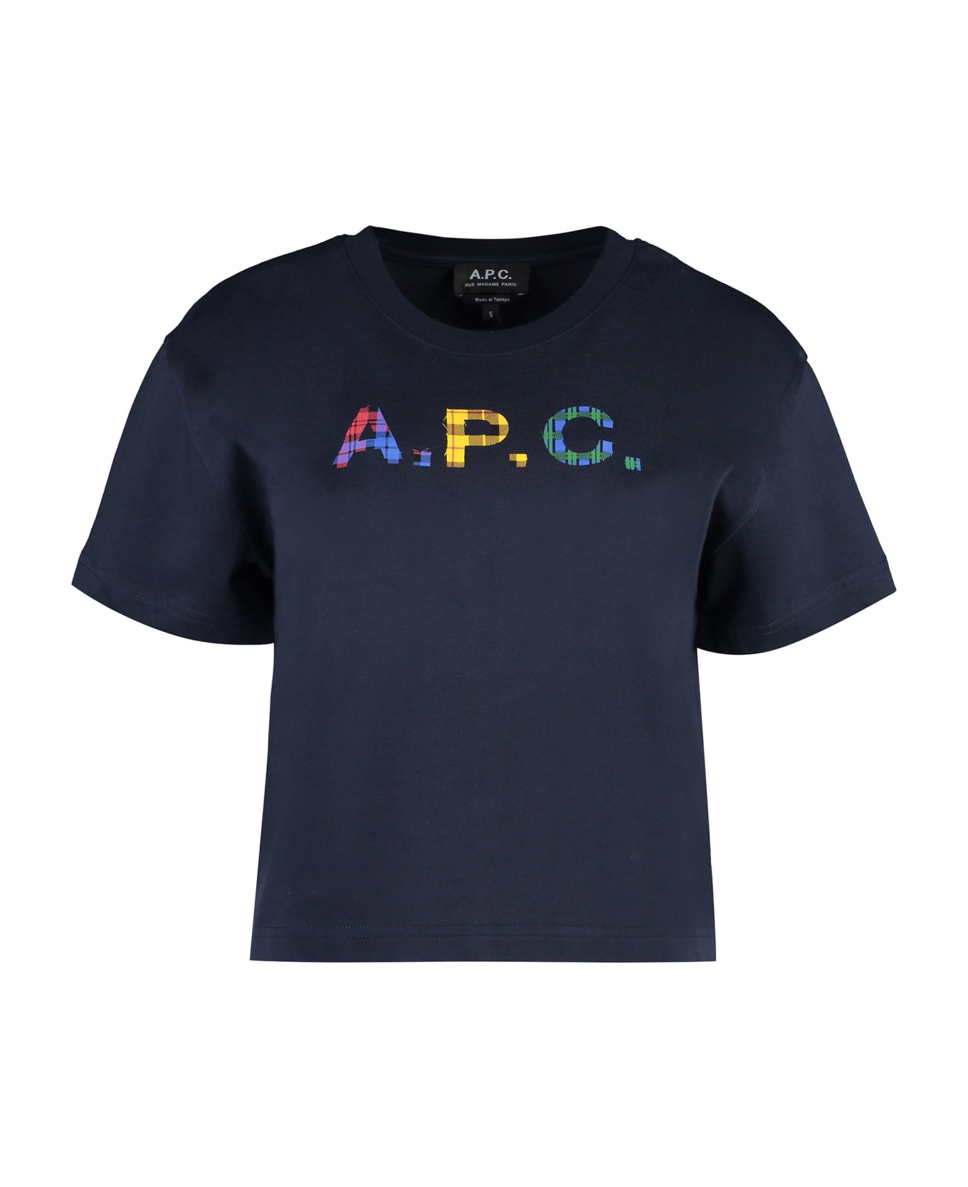 A.P.C. Val Logo Cotton T-shirt - blue