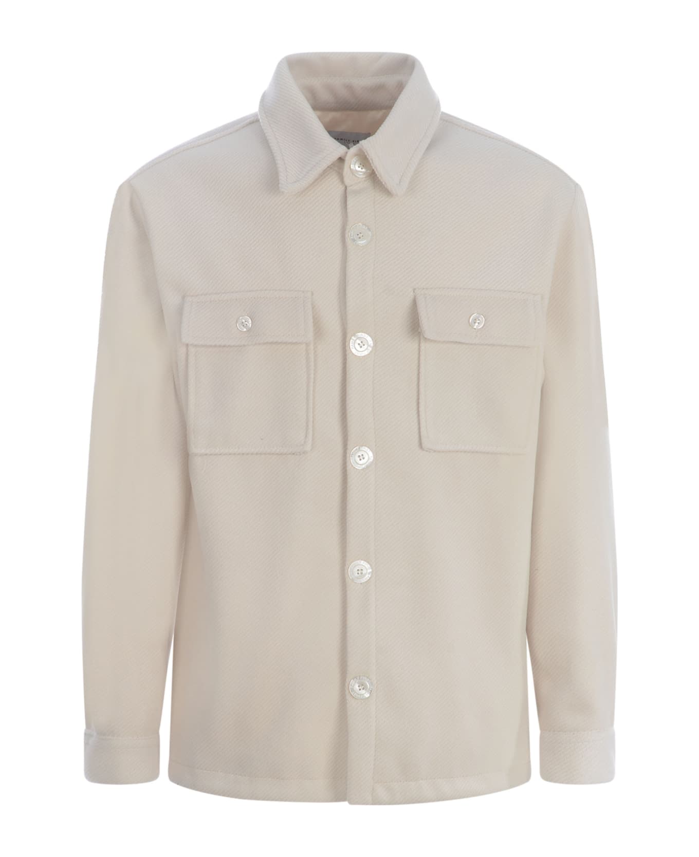 Family First Milano Shirt Jacket Family First In Terry Fabric - Crema