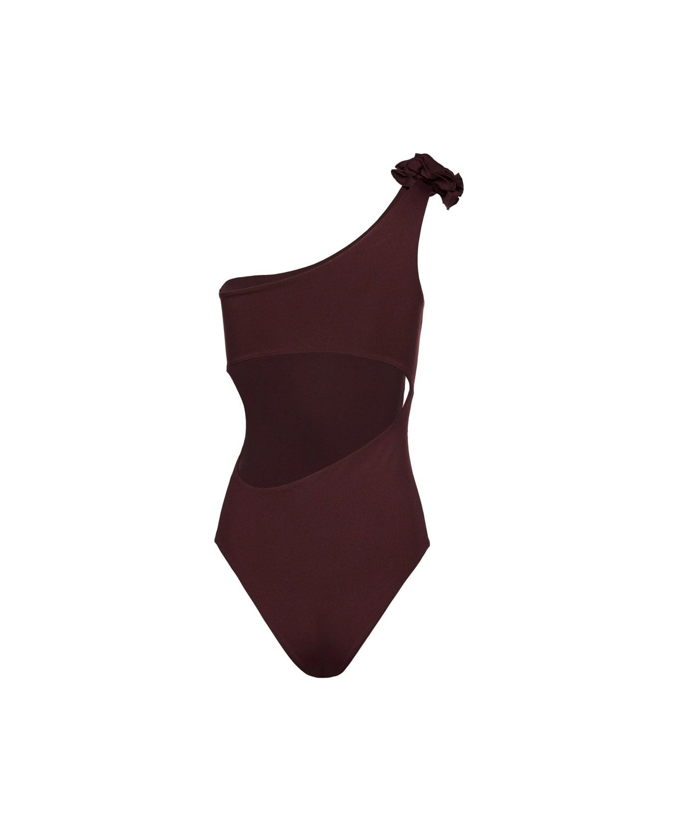 Magda Butrym One Piece Swimsuit With Open Back - BORDEAUX